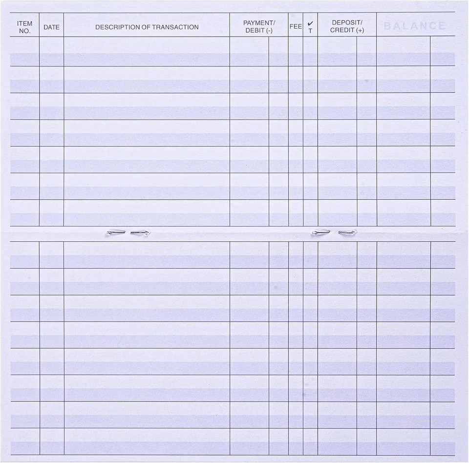 24 PCS Check Registers for Personal Checkbook, Easy to Read Checkbook Register