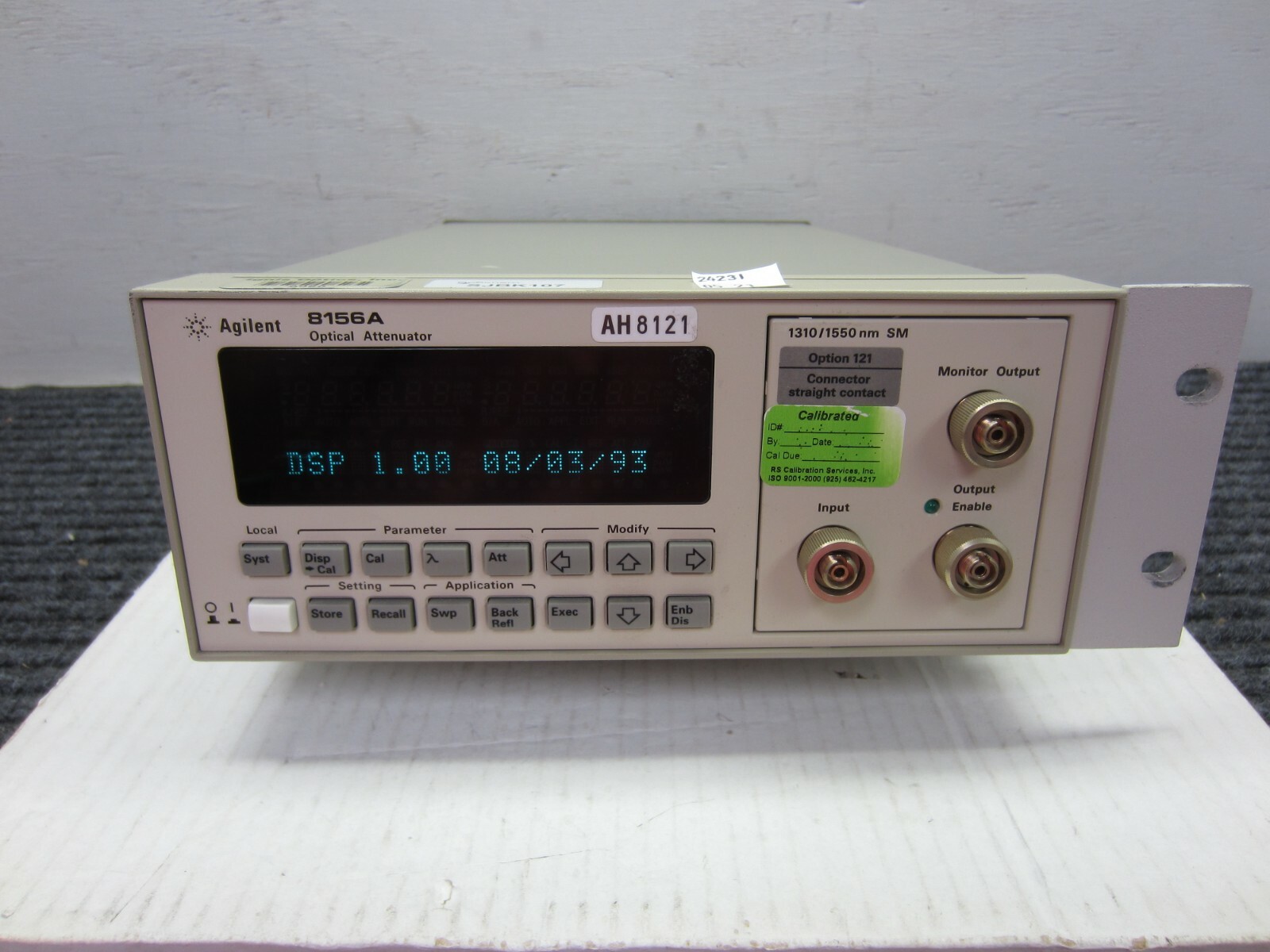HP/ Agilent 8156A Optical Attenuator W, Option 121