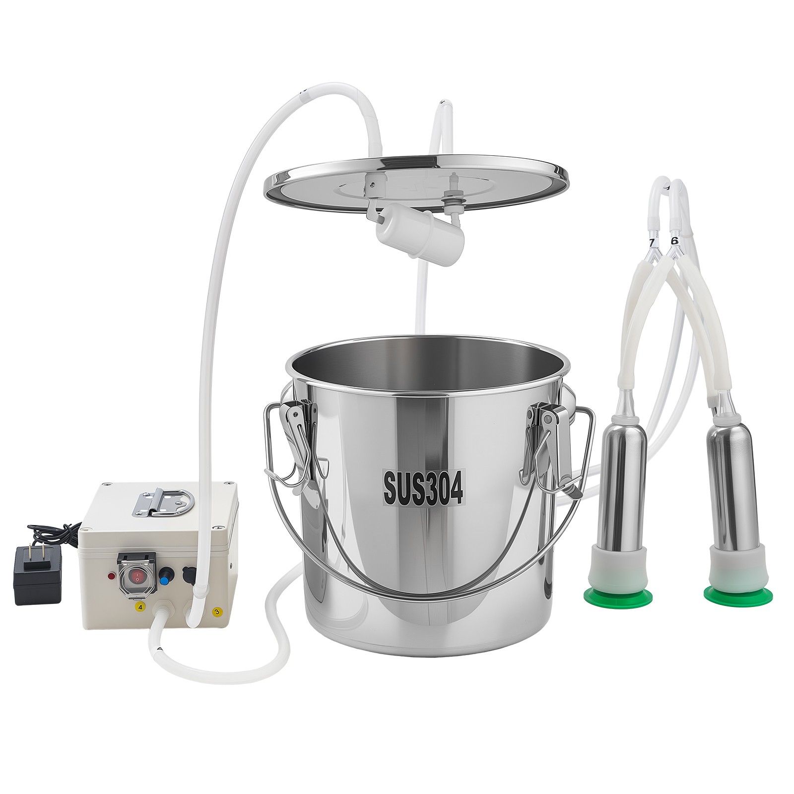 Uimoso Goat Milking Machine with 3.2 Gal / 12 L Bucket for Cows and Goats