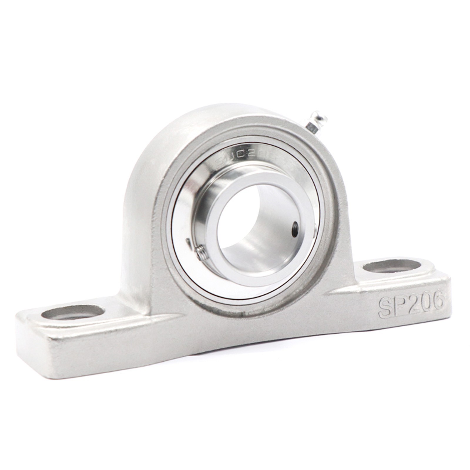 Stainless Steel SUCP201-212 Pillow Block Bearing 12~60mm Bore 2 Bolt Solid Base
