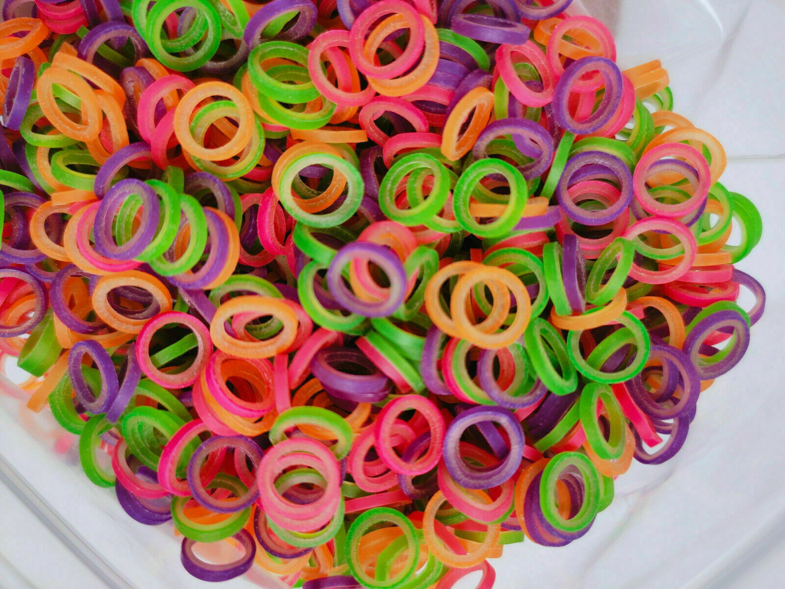 5000Pcs/Pack Dental Super Elastic Rubber Band Colorful ties 2.5/3.5/4.5/6.5OZ