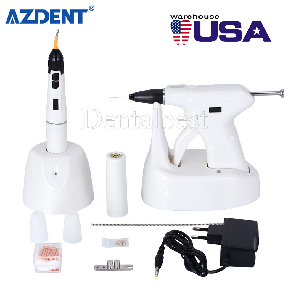 Wireless Dental Obturation Endo System Gutta Percha Heated Pen+Gun Needles Tips