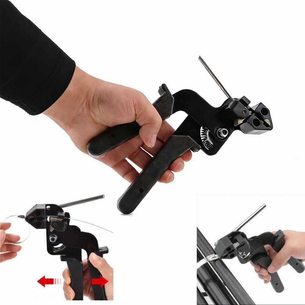 Stainless Steel Cable Tie Gun Set – Heavy Duty Metal Zip Tie Tool Kit 200PC Ties
