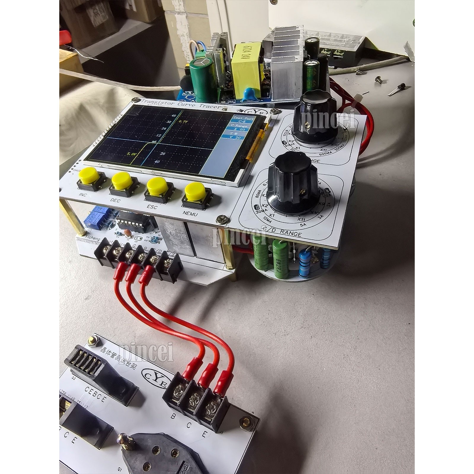 Upgraded Version 110V-220V Transistor Characteristic Curve Tester w/Testing Base