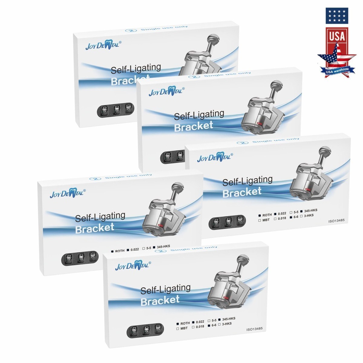 AZDENT Dental Ortho MIM Self Ligating Bracket Mini Roth.022 Hooks +Buccal Tube
