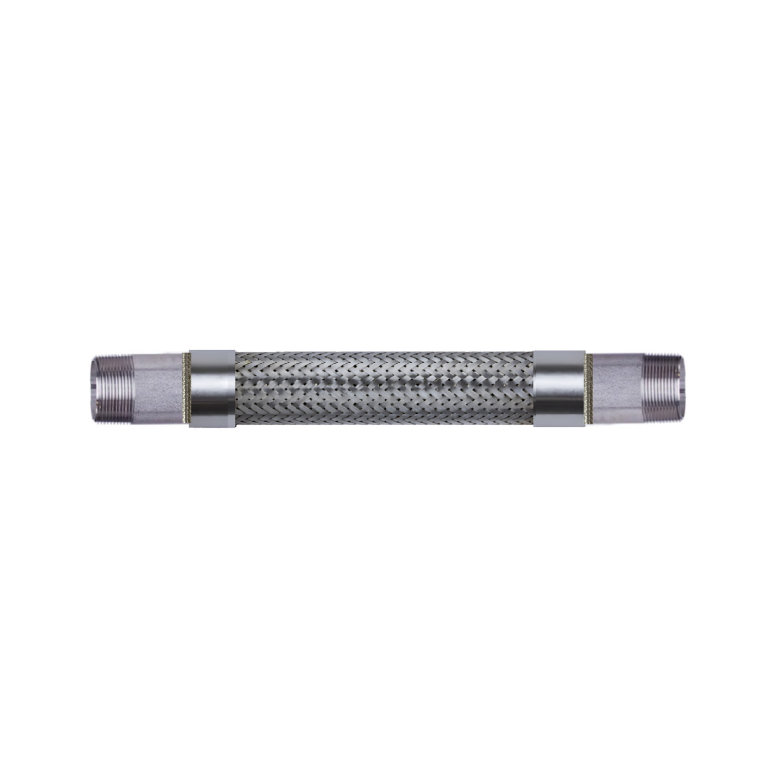 1-1/2″ x 30″ 304SS Braided Metal Hose MNPT x MNPT