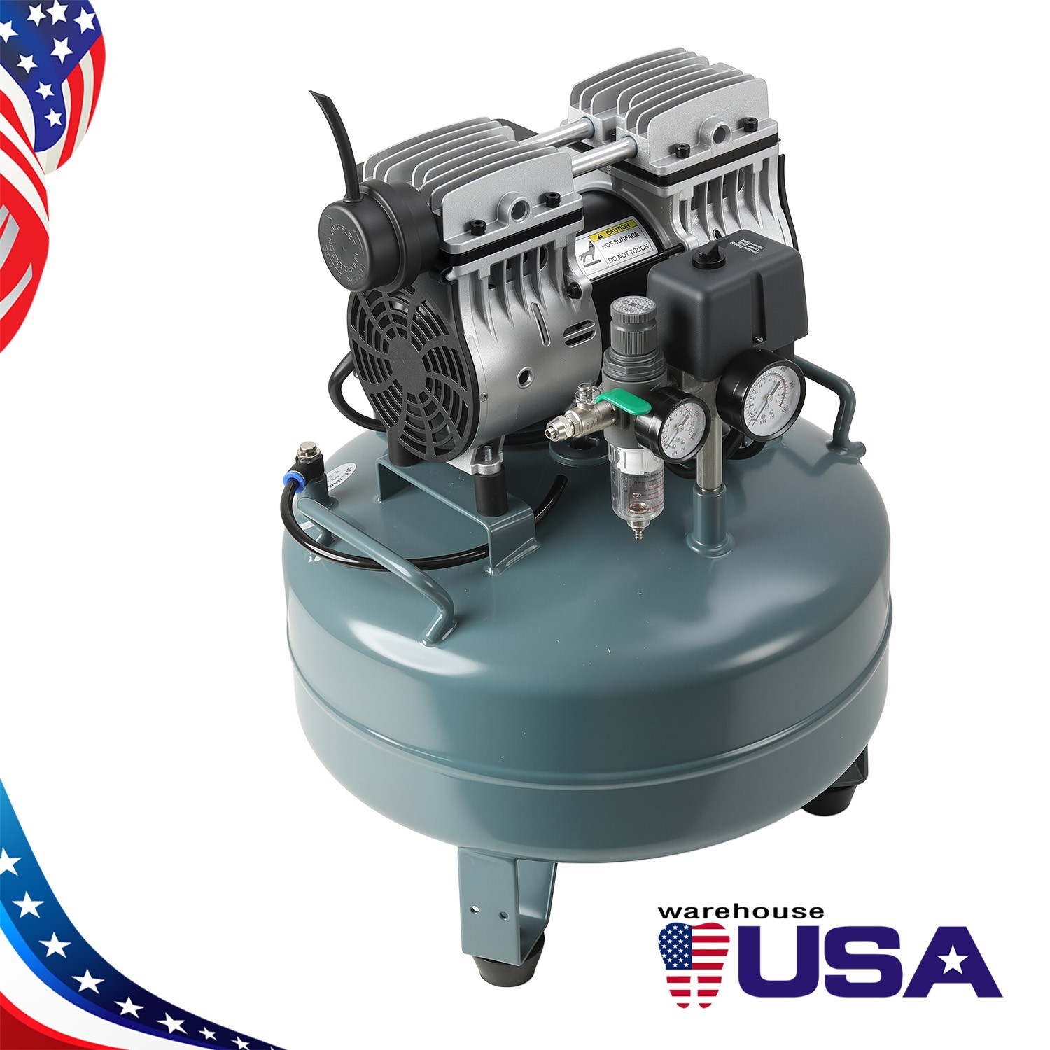 24L/40L Portable Dental Air Compressor Oil Free Silent Air Pump for Dental Use
