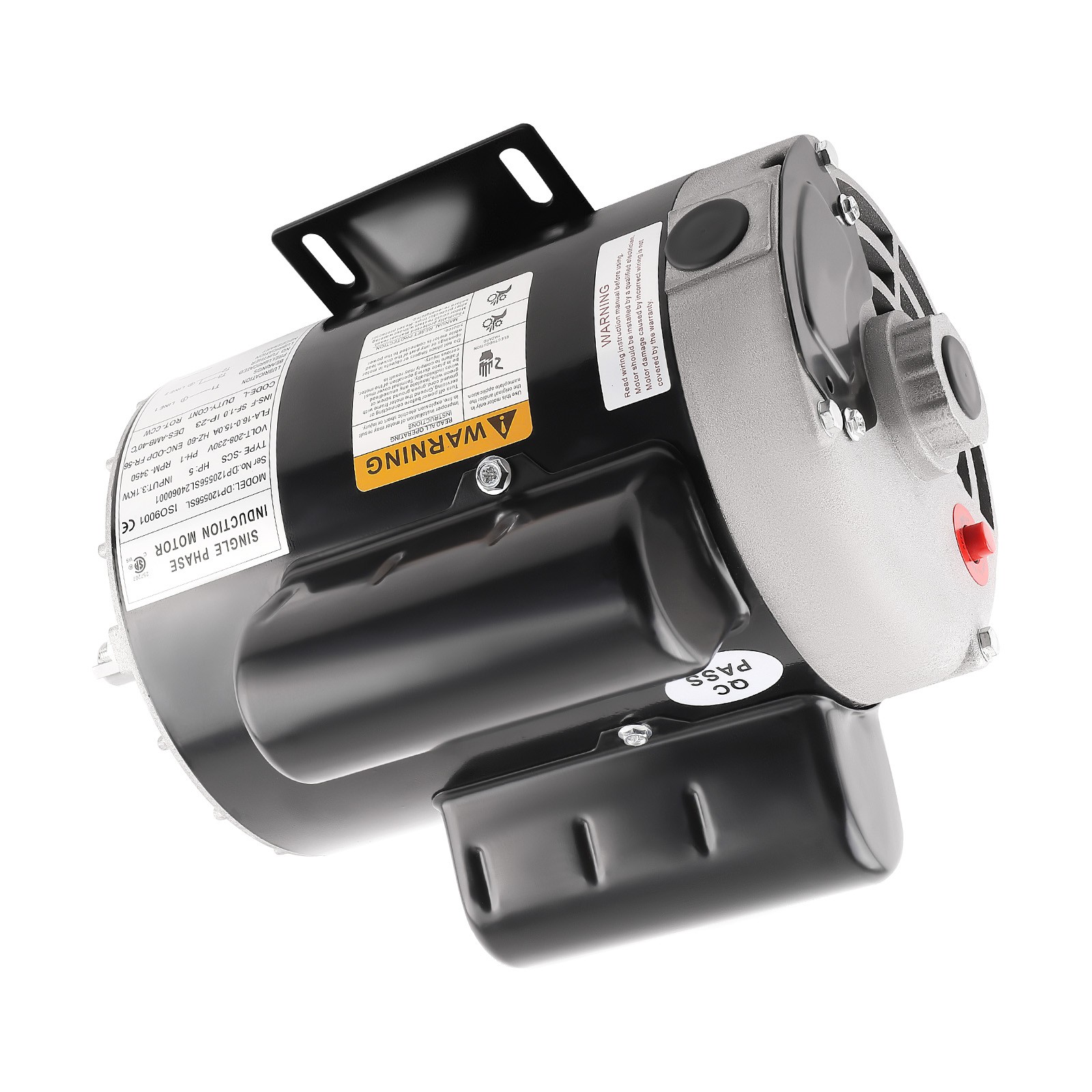 5HP SPL Air Compressor Electric Motor 3450 RPM 56 Frame 5/8″ Keyed Shaft ODP