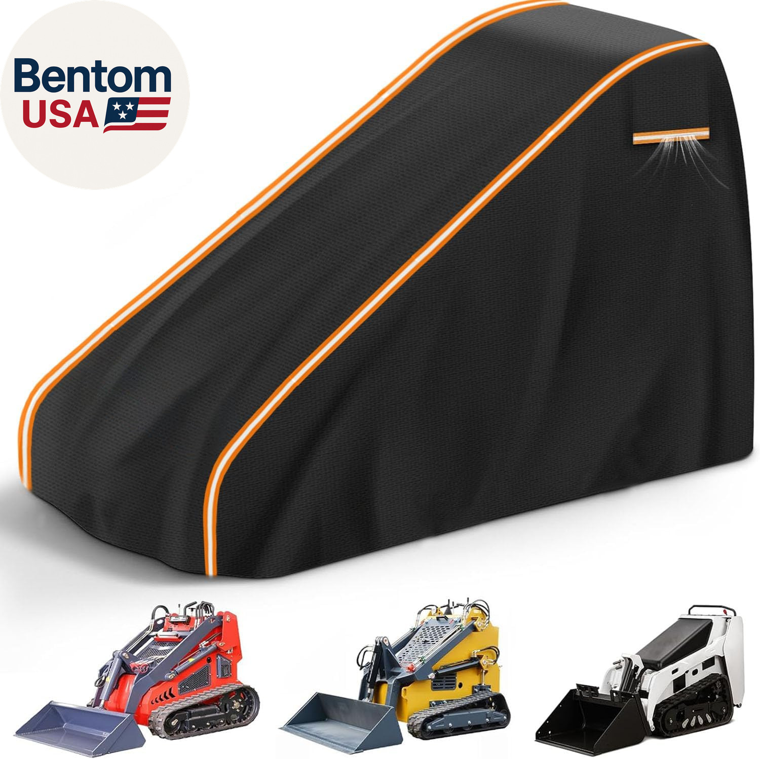 900D Mini Skid Steer Loader Cover, Heavy Duty Waterproof Mini Open Cab Skid Stee