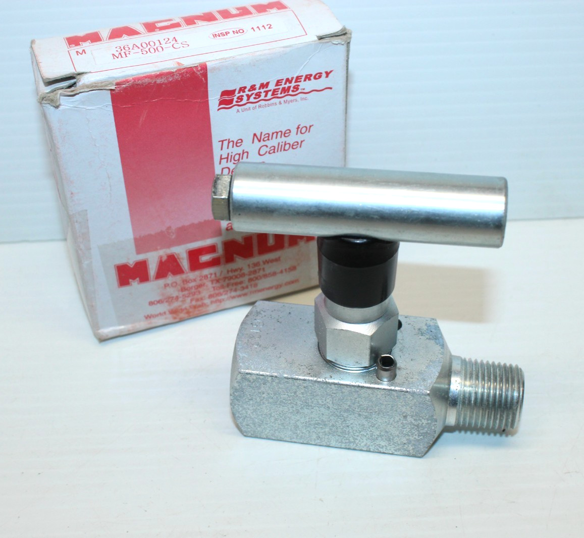 ⭐NEW OTHER⭐Magnum 1/2″Needle Valve MF-500-CS R&M Energy 10,000 PSI Isolating