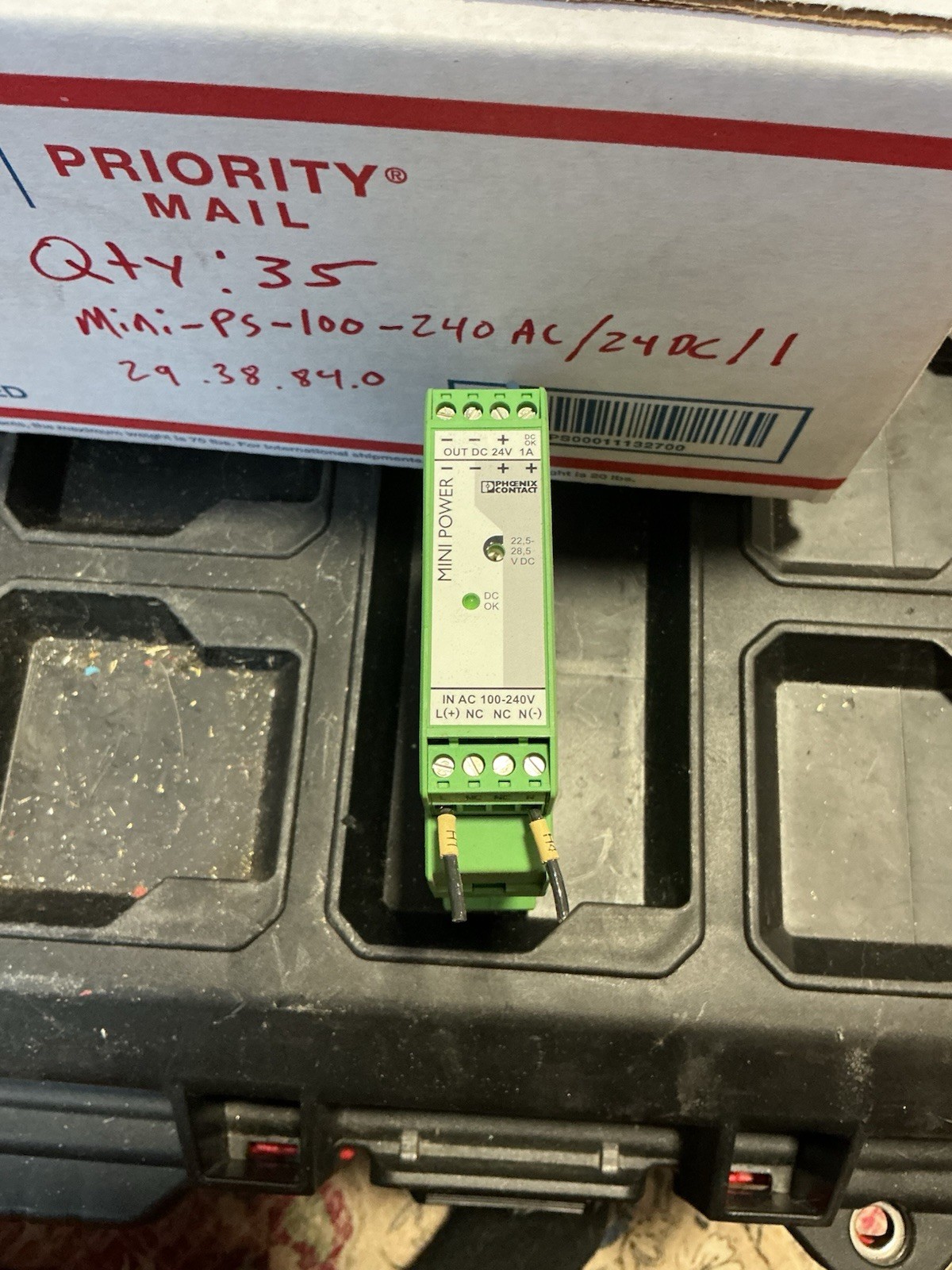Phoenix Contact MINI-PS-100-240AC/24DC/1 Power Supply, 24Vdc Output 85-264VAC A6