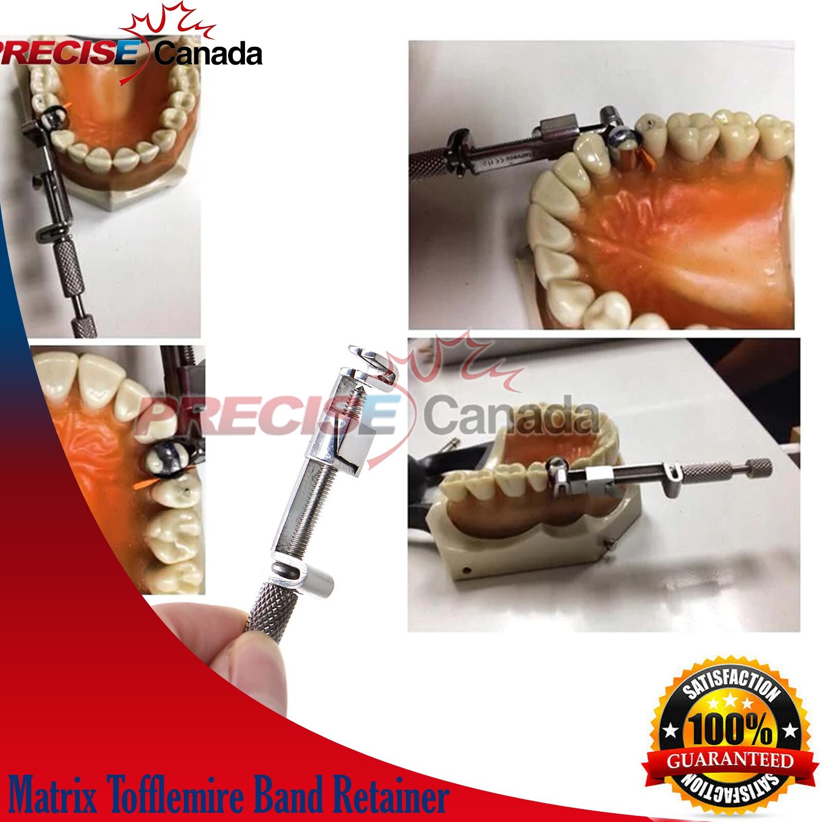 4 Pcs Universal Tofflemire Matrix Band Straight Retainer Clip Dental Instrument