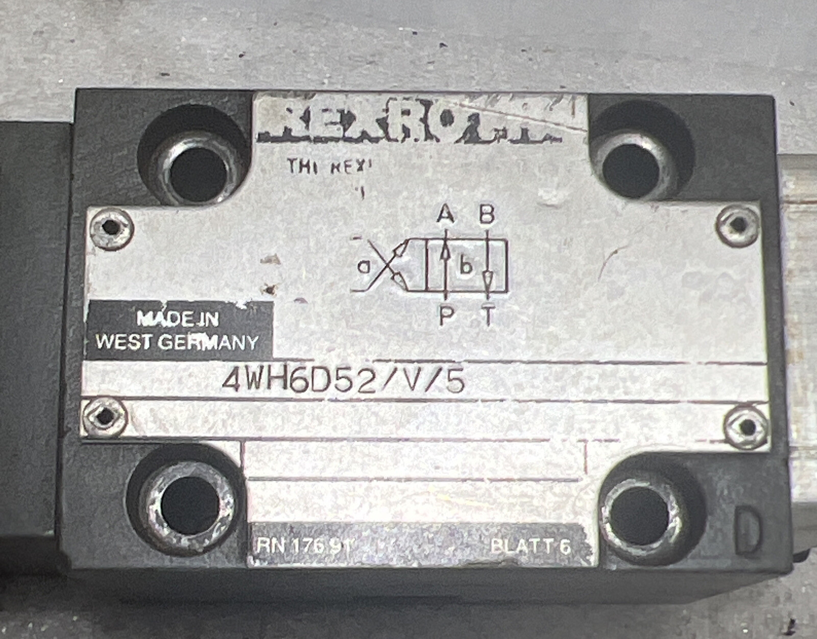 🔥REXROTH 4WH6D52/V/5 CONTROL VALVE, Used, Free Shipping🇺🇸