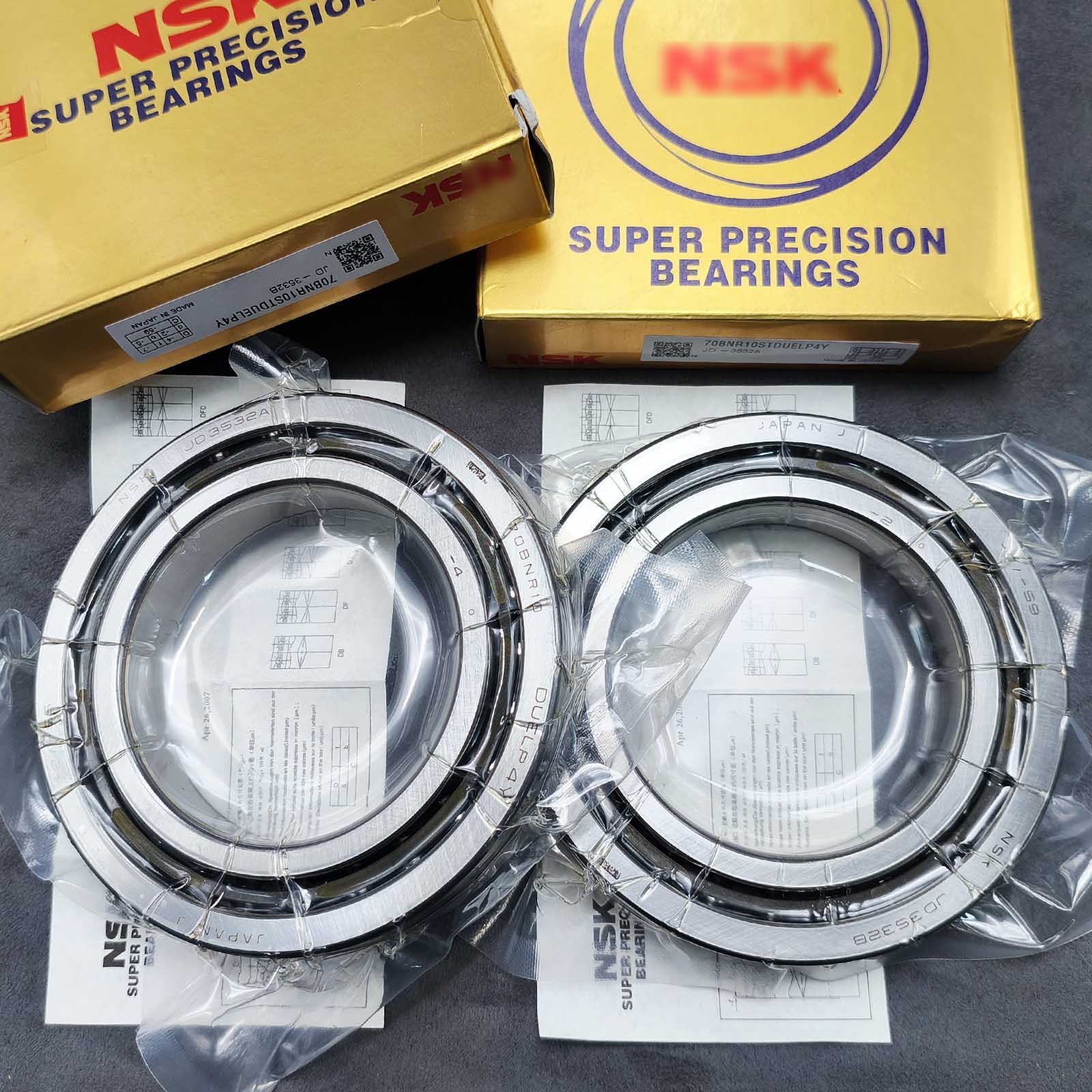 New Speed Spindle Bearings for NSK 70BNR10STDUELP4Y Ultra High Set of Two