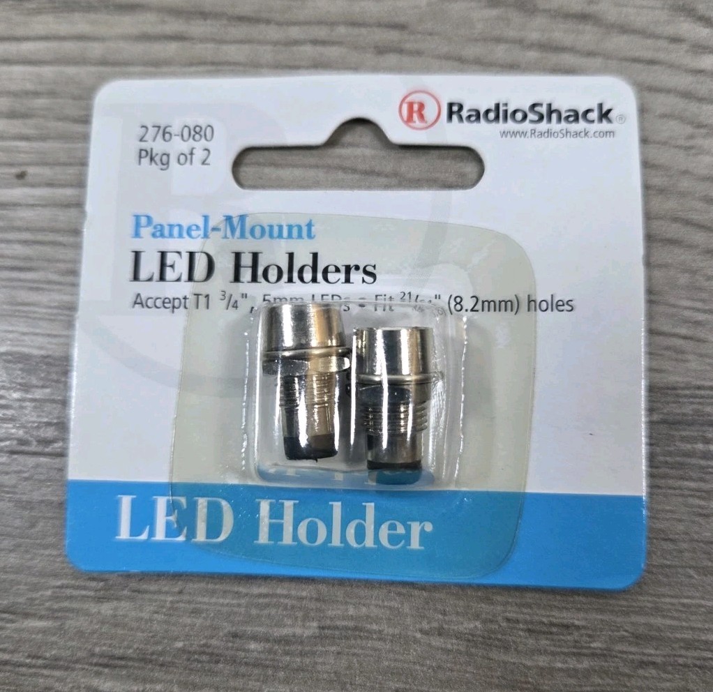 New Radio Shack #276-080 Panel Mount Led Holders