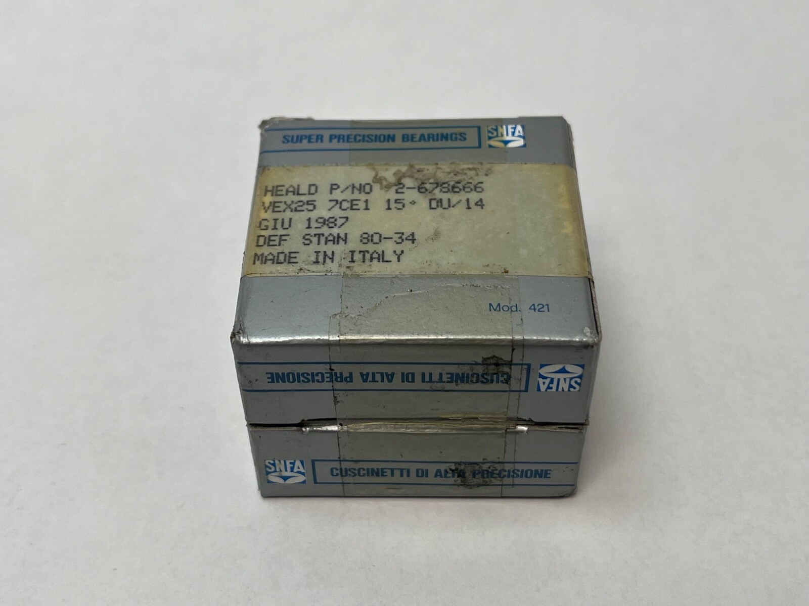 SNFA VEX25-7CE1DUL Bearing 25x47x12 mm 7005-C-P4 VEX25-7-CE-1-DUL Italy 2 Pcs