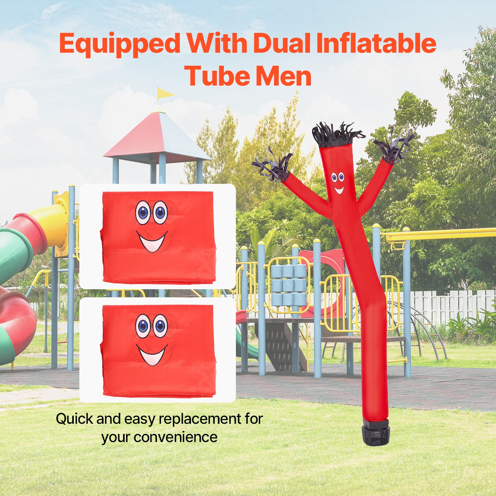 Uimoso 6 ft Wacky Waving Inflatable Tube Man with 1/15 HP Blower Fan