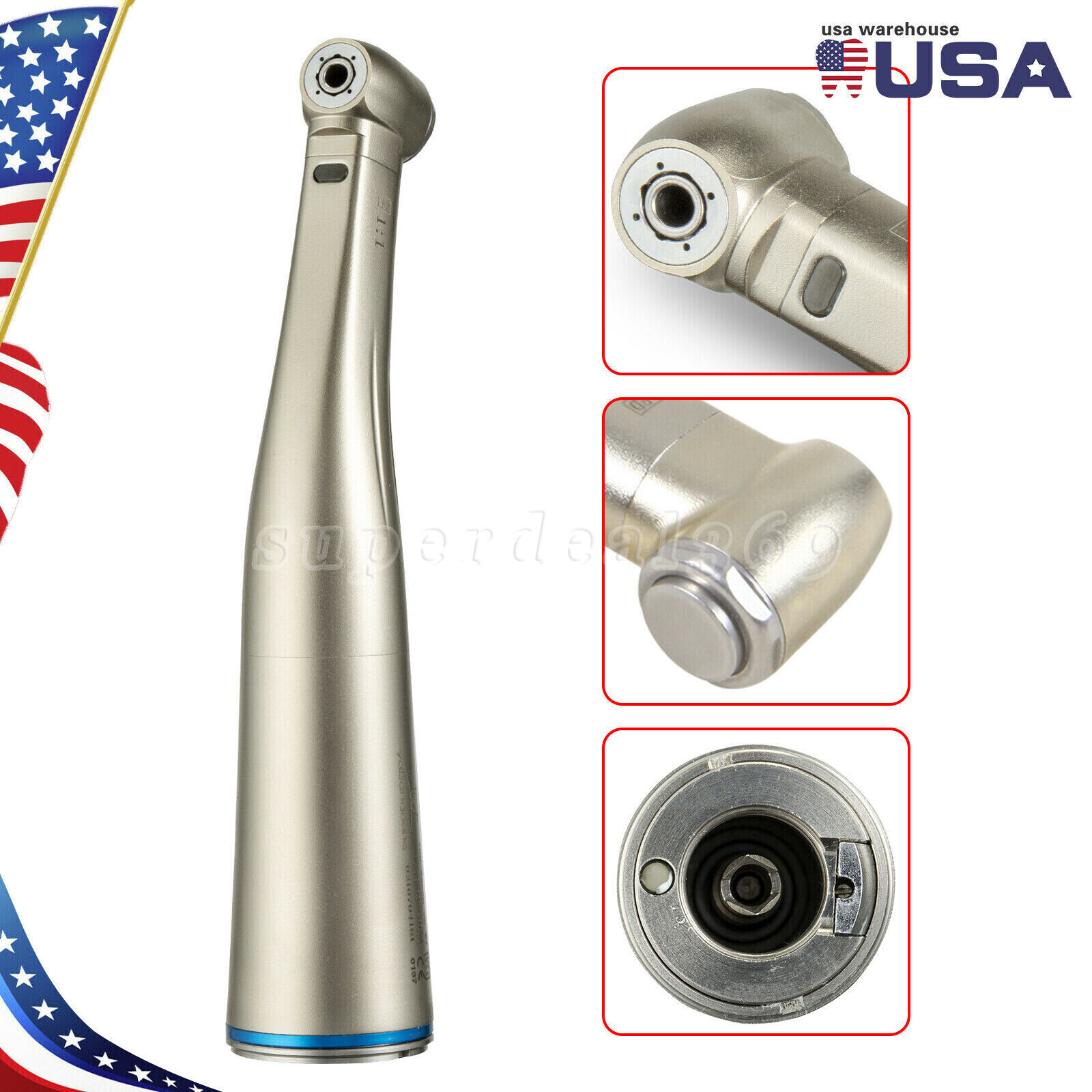Dental 1:1 (LED Fiber Optic) Slow Low Speed Handpiece E-type Fit NSK st