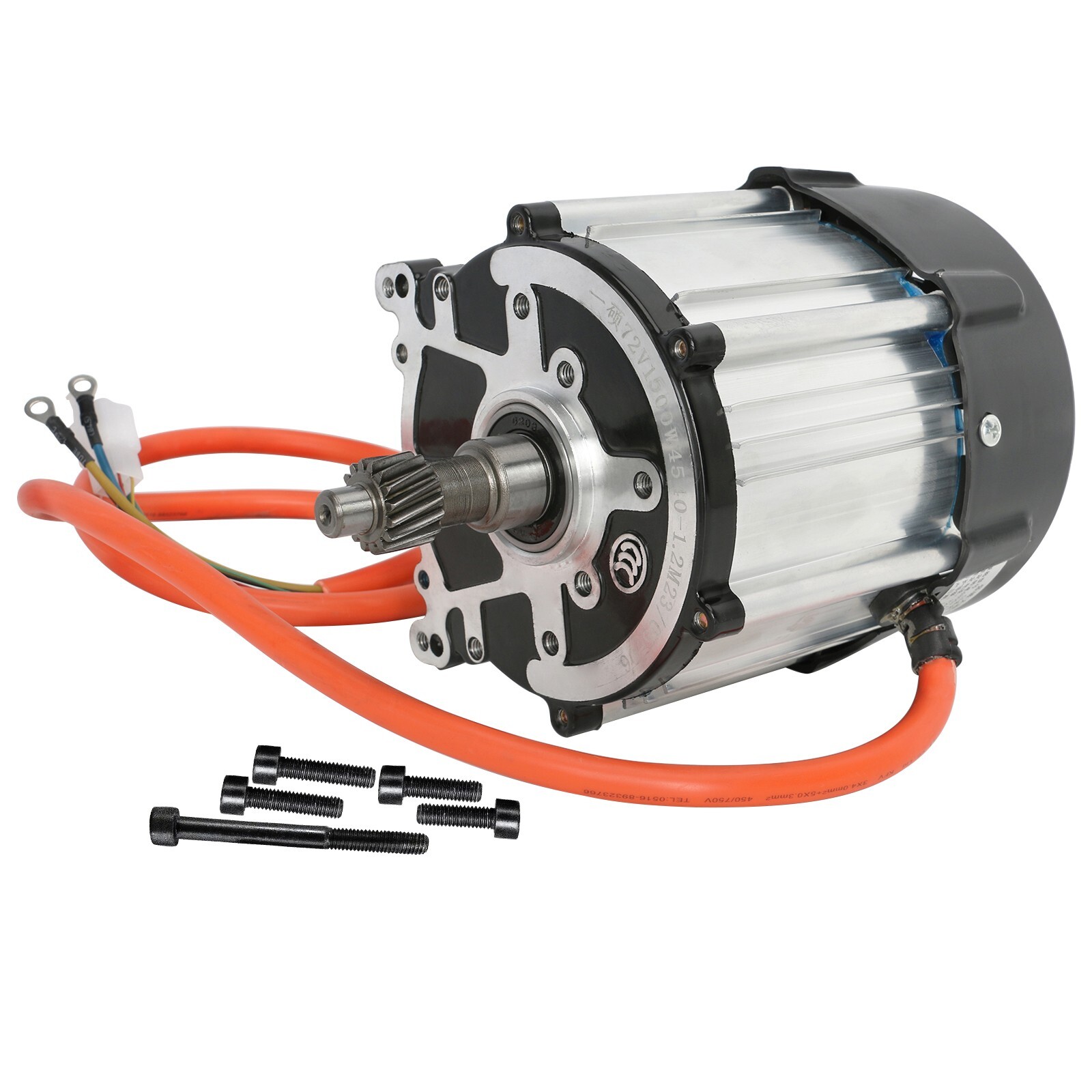 1500W 72V Brushless Differential Motor 16T 4900RPM For Electric Tricycle Karting