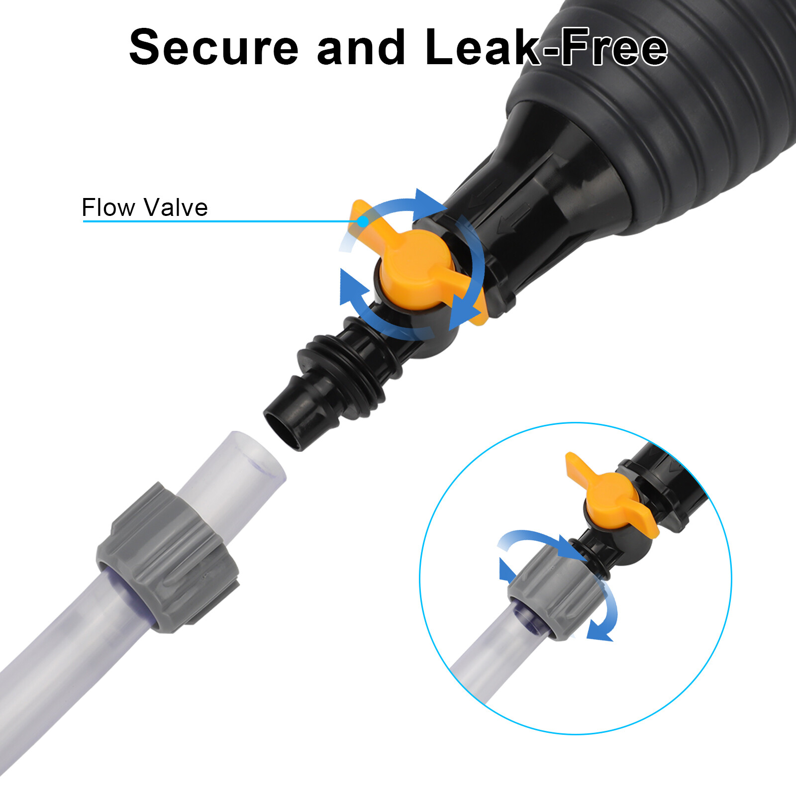 9.8Ft Siphon Hose Multifunction Pump Oil Water Fuel Gasoline Transfer Hand Pump