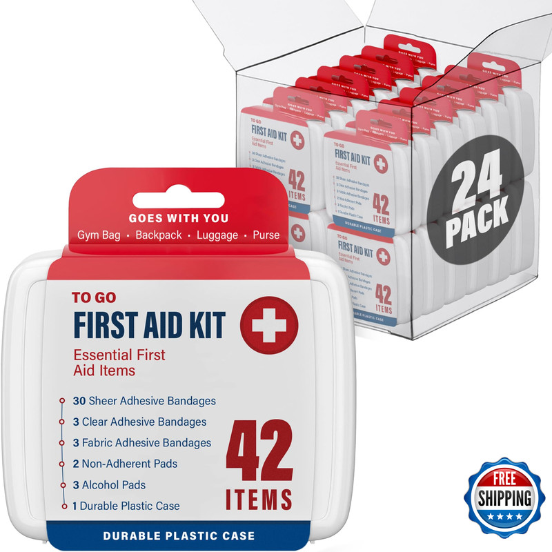 Decorrack 1000 Piece First Aid Kit 24 Individual Boxes Of 42 Items Each First