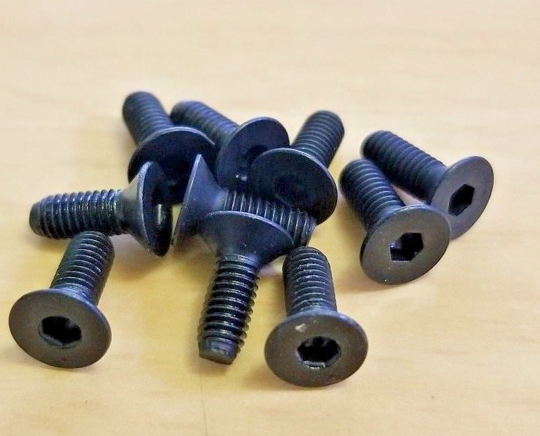QTY10 M3 x 6, 8, 20, 25mm 0.5, Flat Head hex screw Black oxide