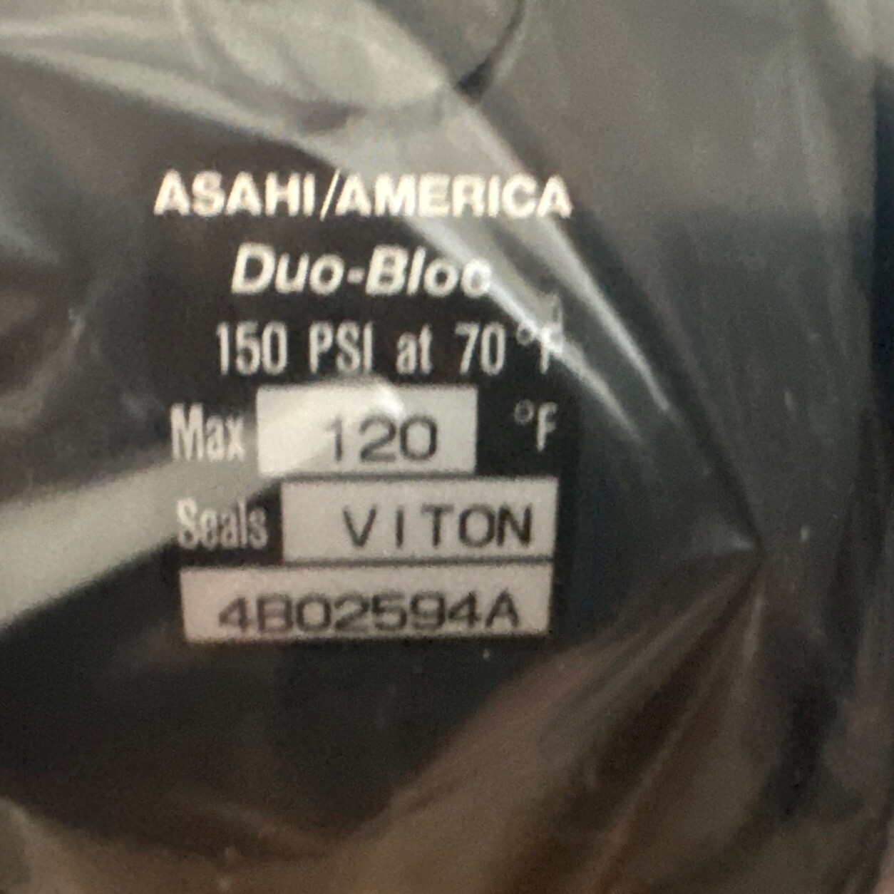 NEW ASAHI VBB DUO BLOC BALL VALVE, 2″ U-PVC, ANSI #40 VITON BBA-0329 Y2402A