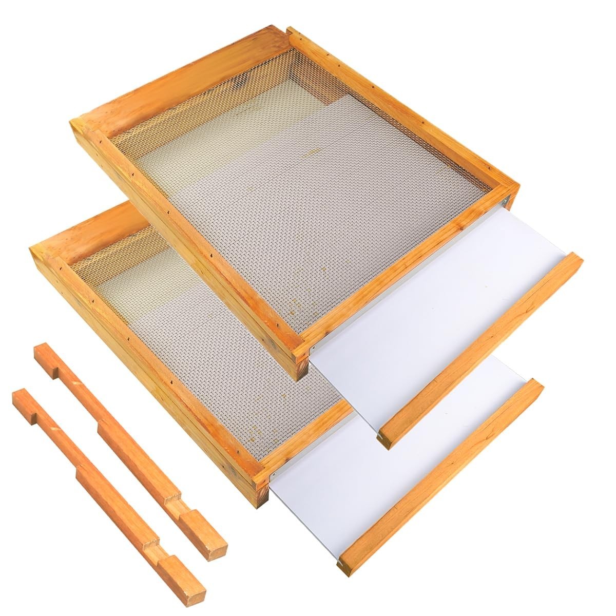 2Pcs Beehive Screened Bottom Board 10 Frame Langstroth Bee Hive Screened Bottom