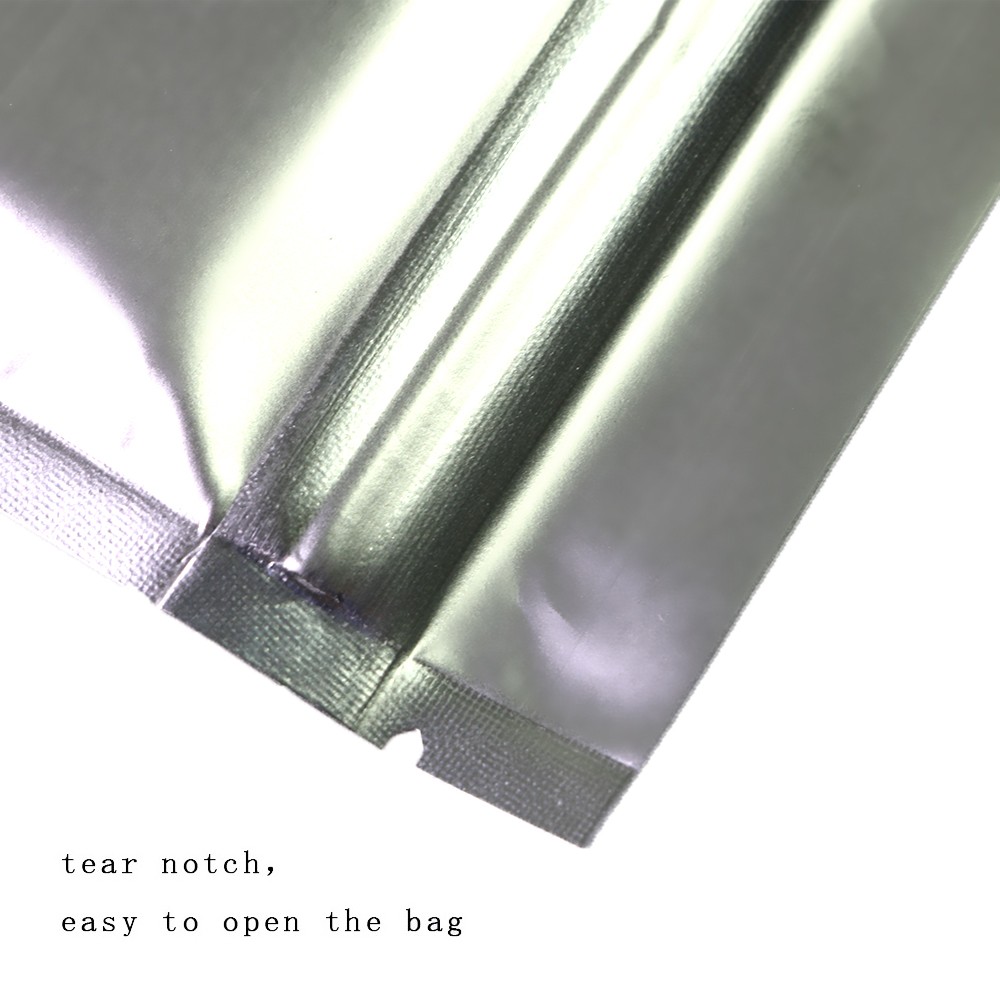 3X5in Lightproof Silver Zipper Bags Resealable Heat Sealable Mylar Pouches