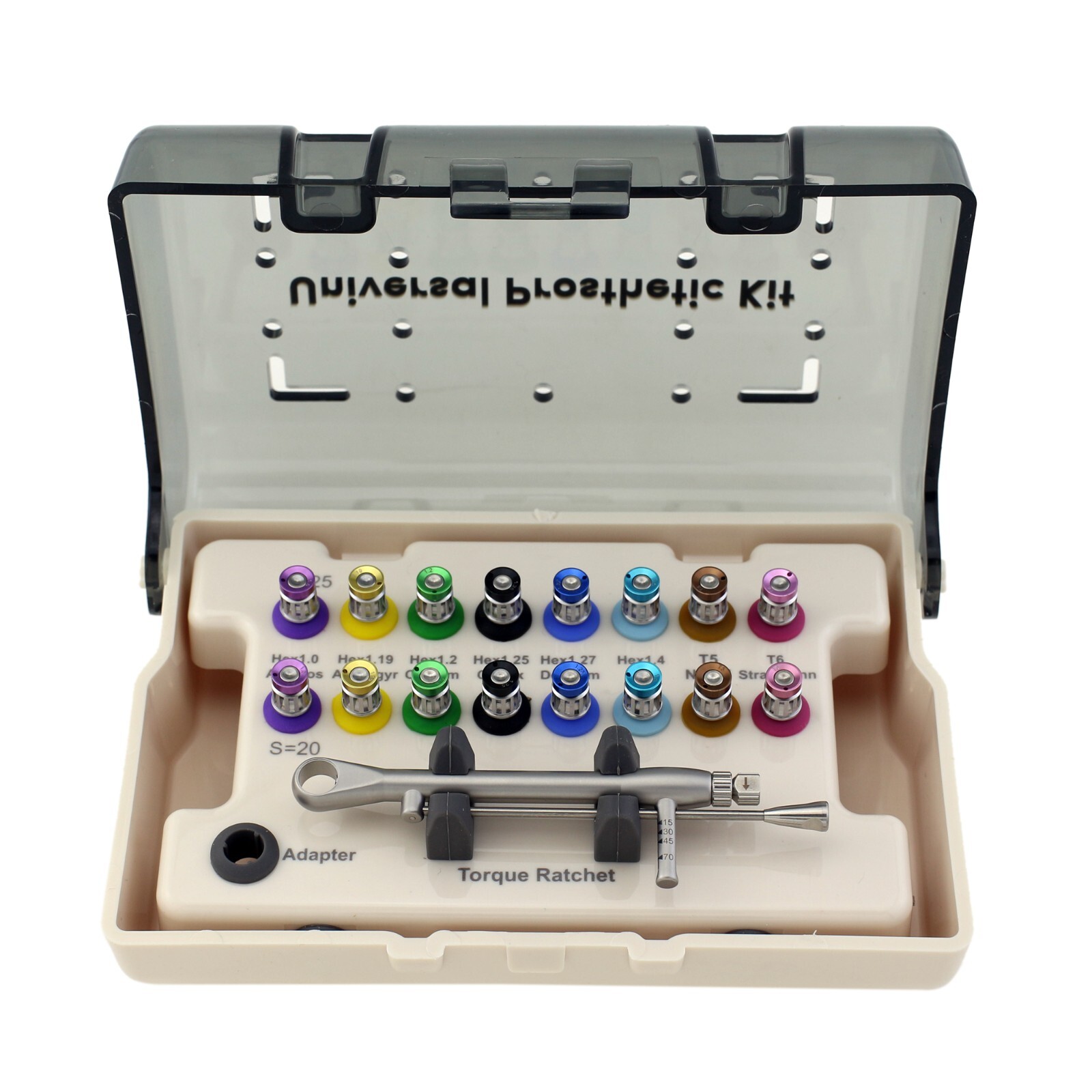 Universal Implant Drivers Kit Prosthetic Hex Screwdrivers Locator Manual Adapter