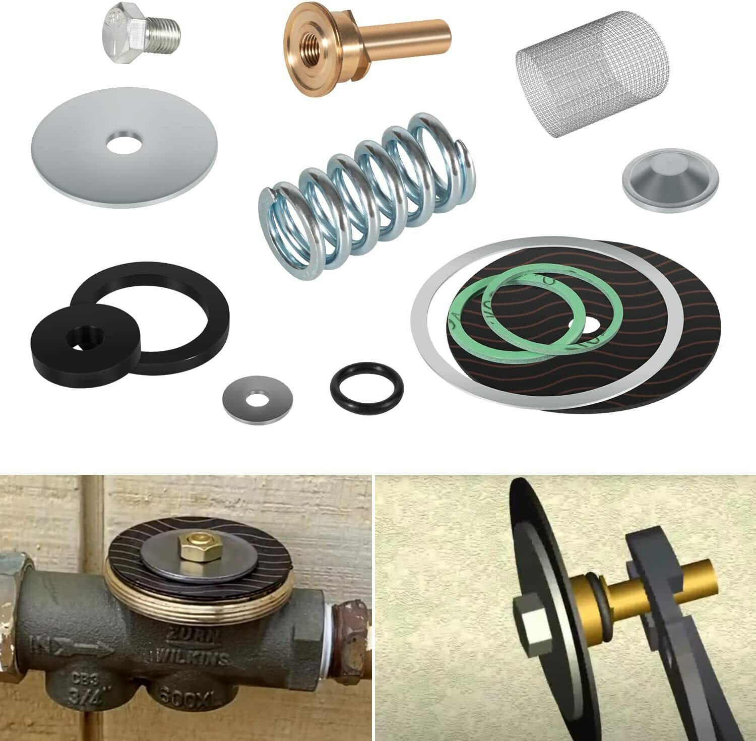 Complete Repair Kit for Zurn Wilkins 1″ Model RK1-600XL Pressure Reducing Valve
