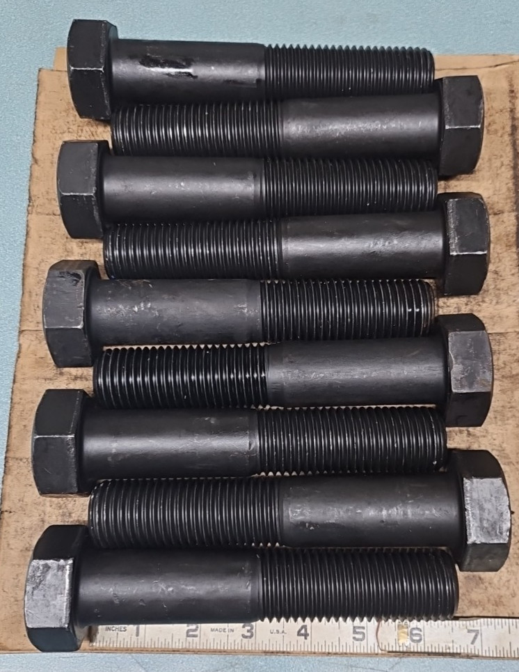 1-1/4″ – 7 X 6-1/2″ Hex Head Cap Screw Grade 5 Plain Finish Lot Of 9