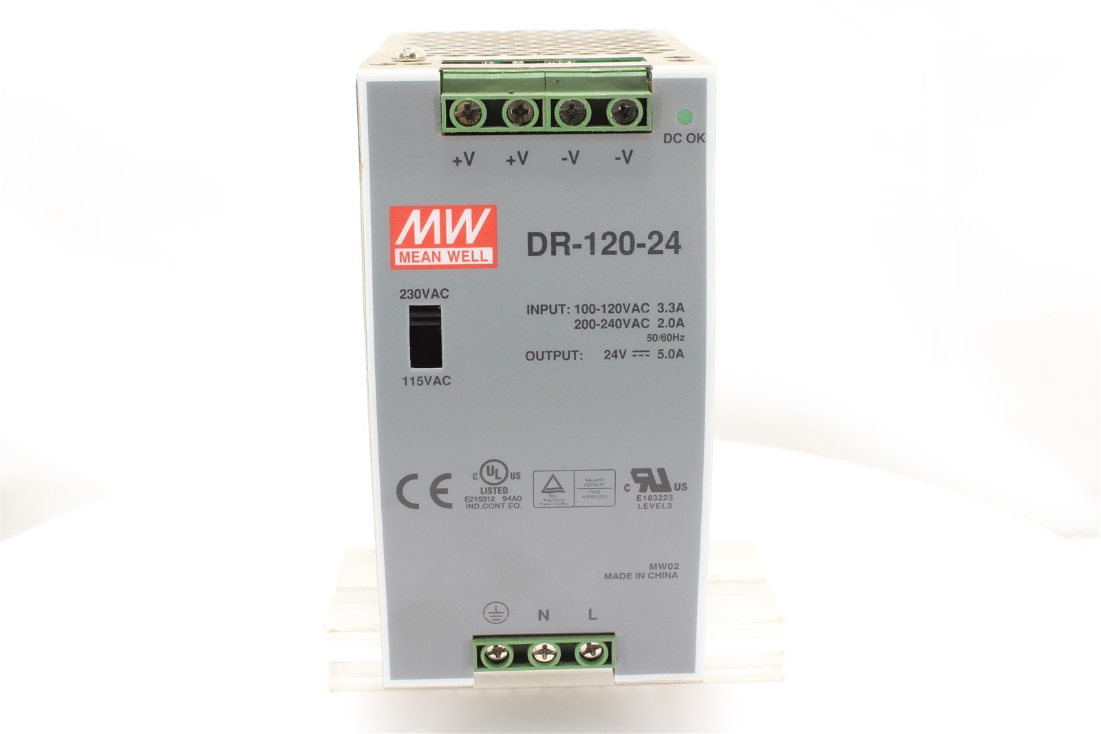 Mean Well DR-120-24 Power Supply | 24V | 5A | 120W | DIN Rail