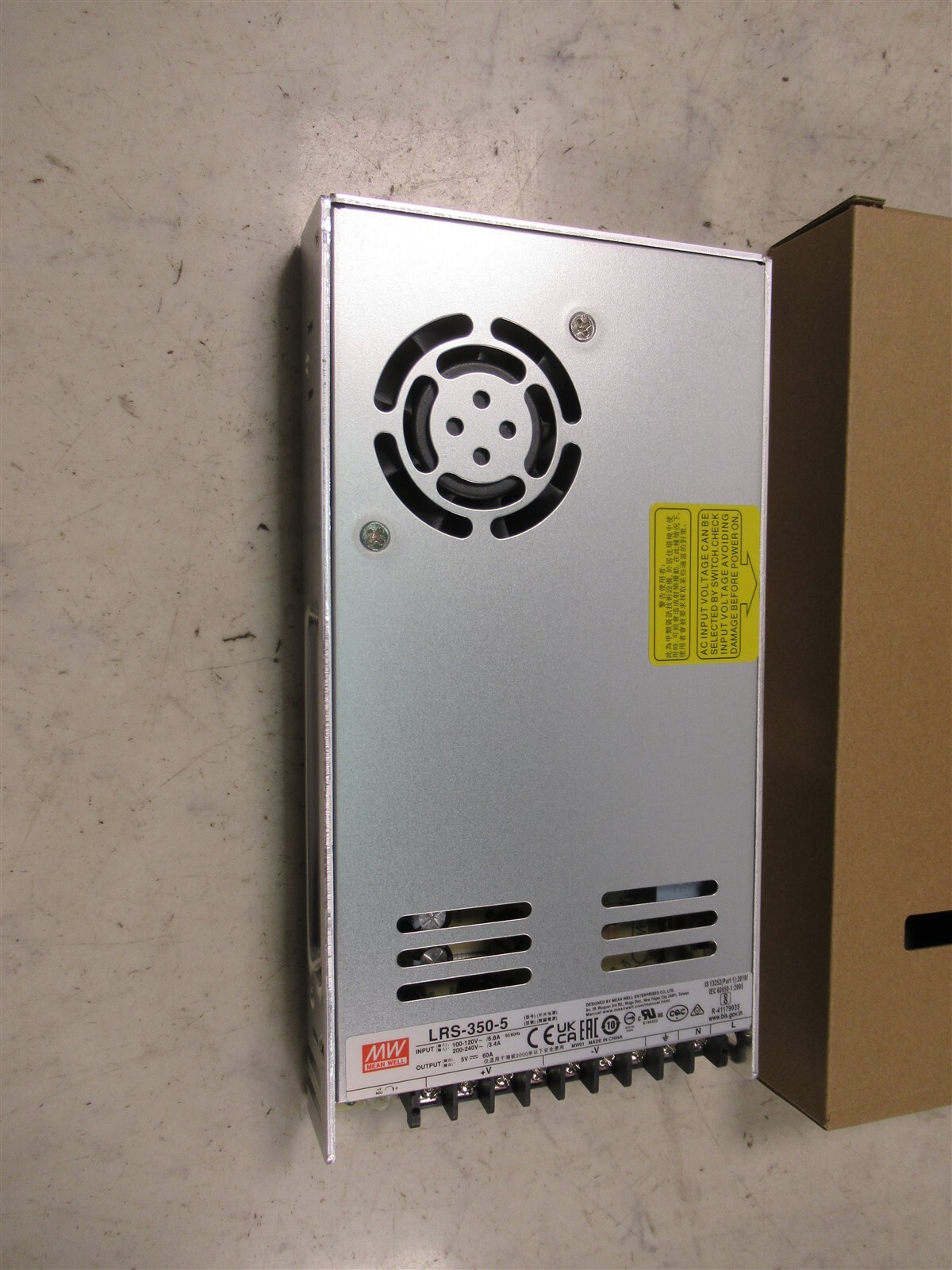 Mean Well MW LRS-350-5 Power Supply Case of 15 New Units AC/DC 5V@60A 300W