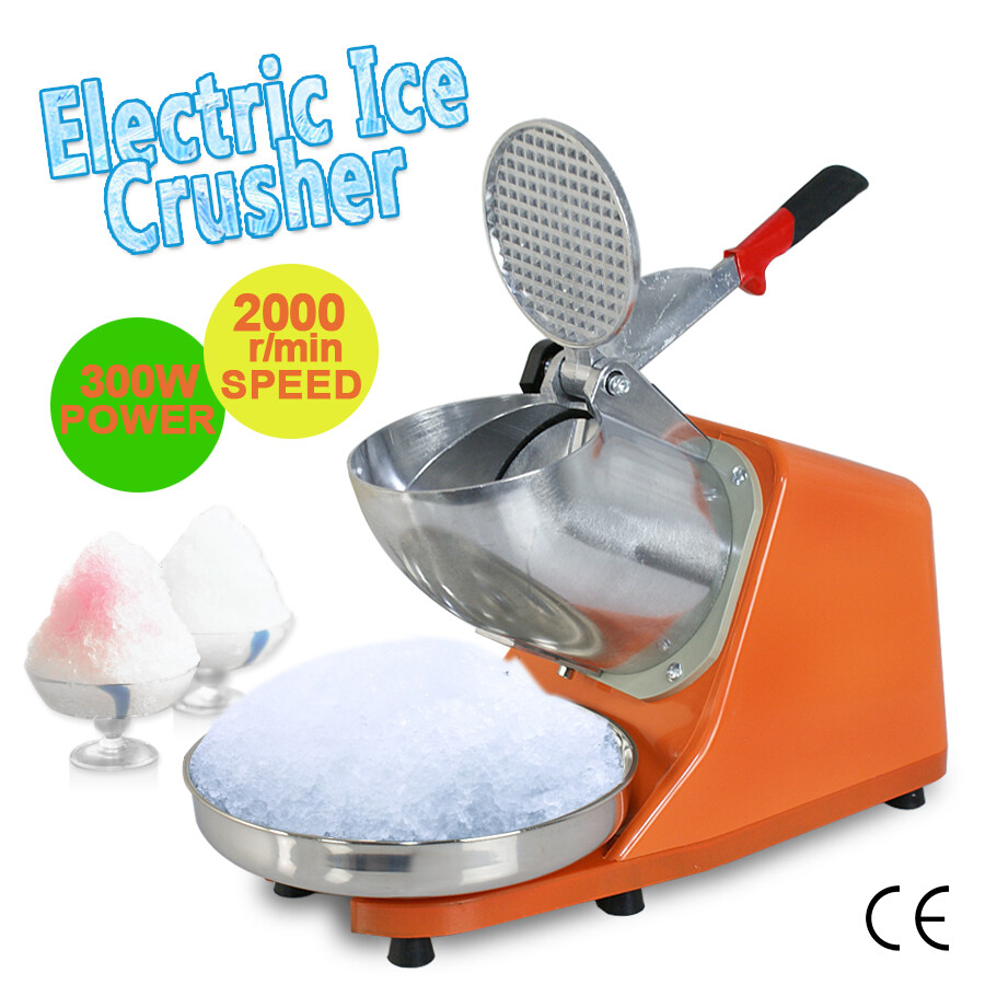 300W Electric Ice Crusher Machine Shaver Shaved Icee Snow Cone Maker 143 lbs New