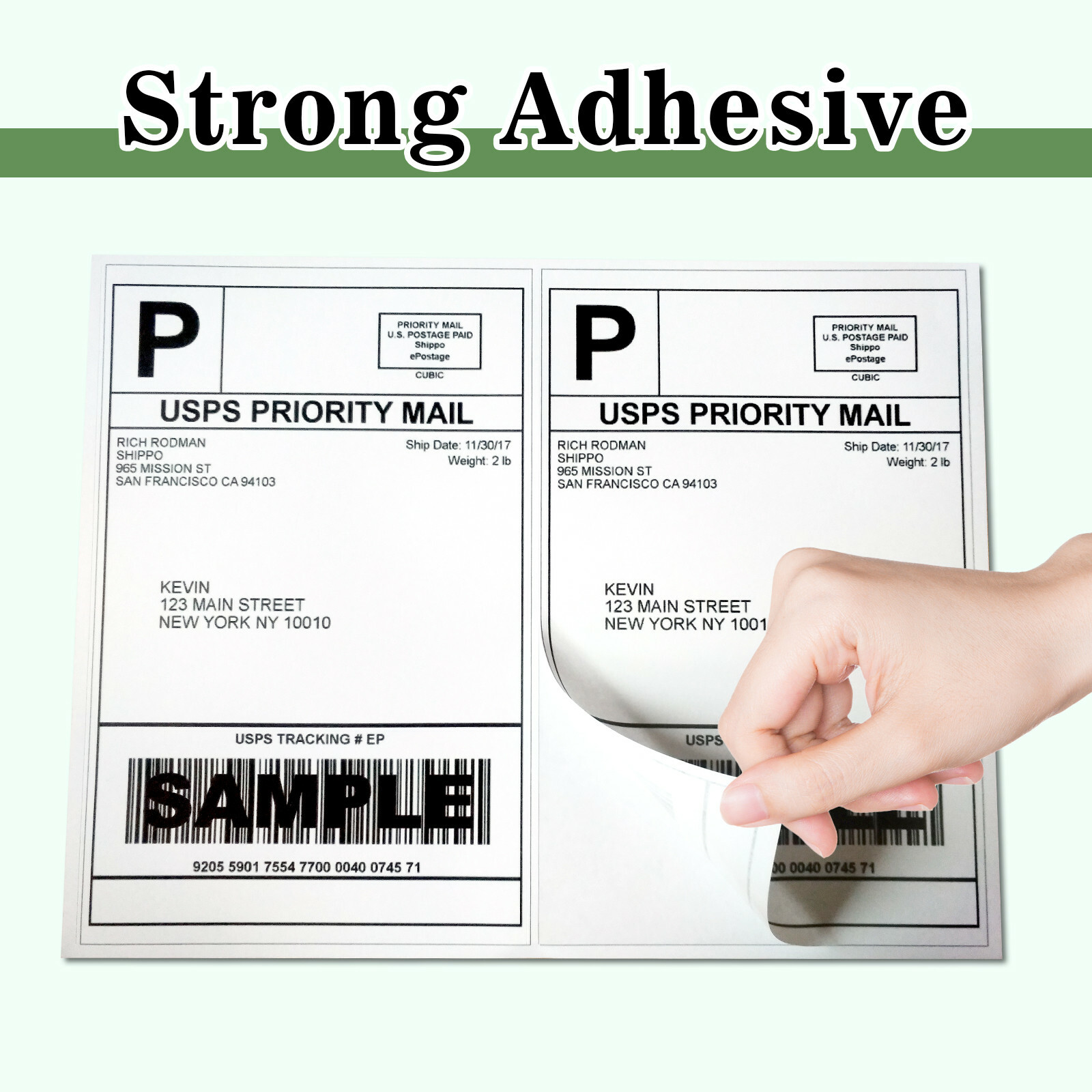 110 Sheets 220 Half Sheet Shipping Labels 8.5 x 5.5 Self Adhesive 200 + 20 EXTRA