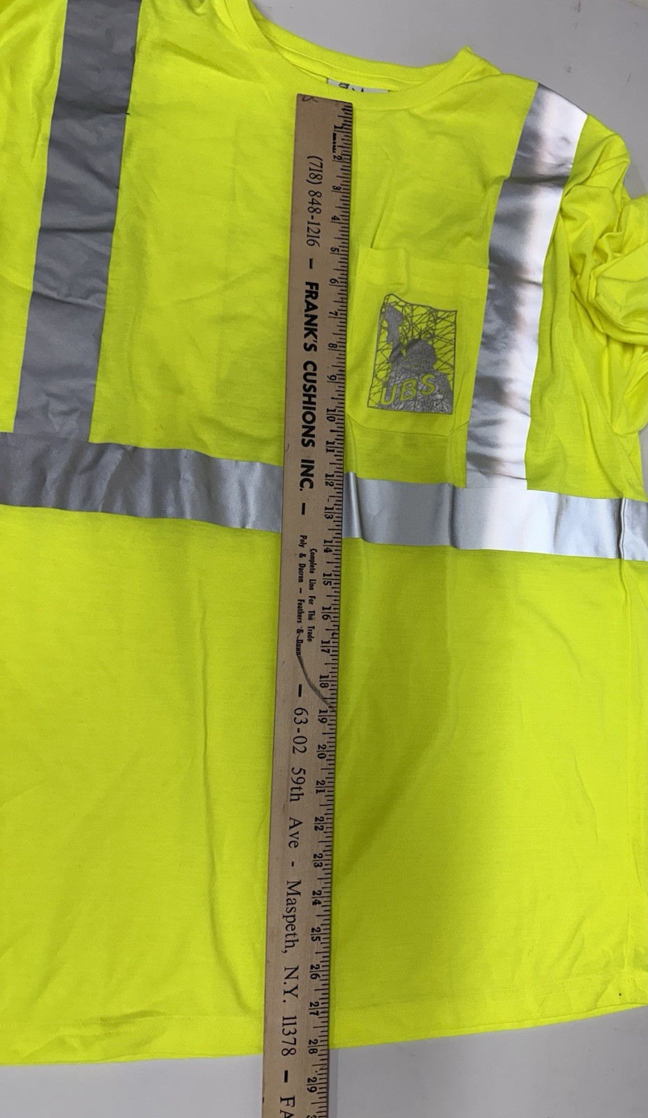 UBS Hi-Vis Yellow/Gray Reflective Short Sleeve Safety Shirt 1X Polyester