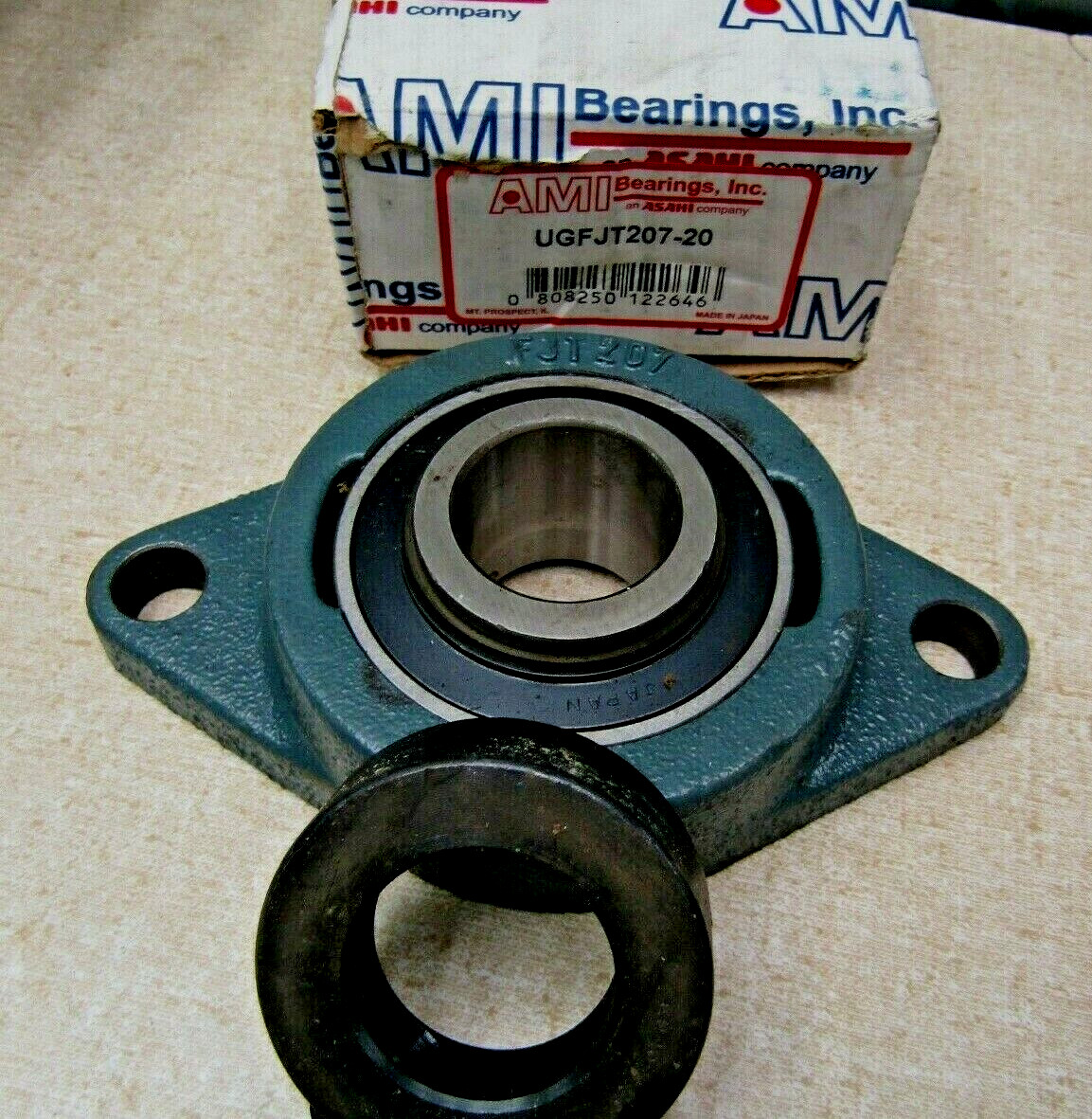 AMI Asahi UGFJT207-20 1-1/4″ 2 Bolt Flanged Bearing Eccentric Lock Made in Japan