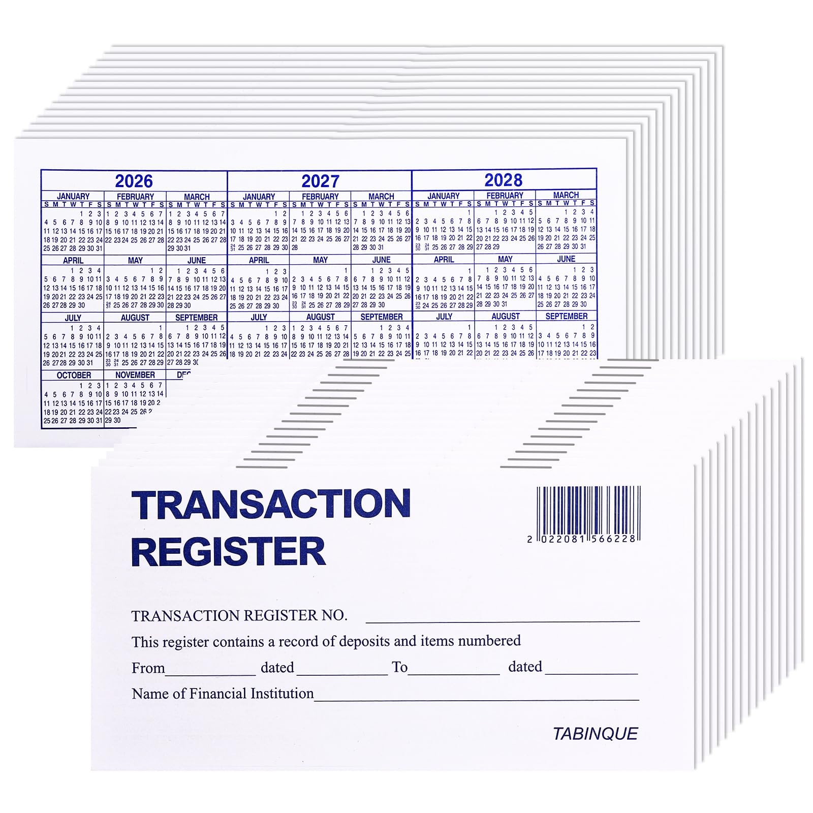 24 PCS Check Registers for Personal Checkbook, Easy to Read Checkbook…