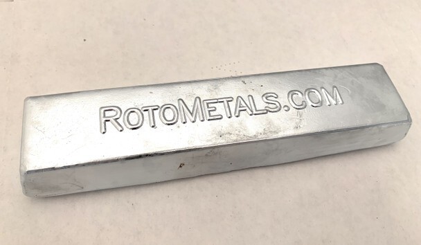 RotoMetals Zamak 2 Ingot Whole (4% Aluminum, 3% Copper, 93% Zinc)
