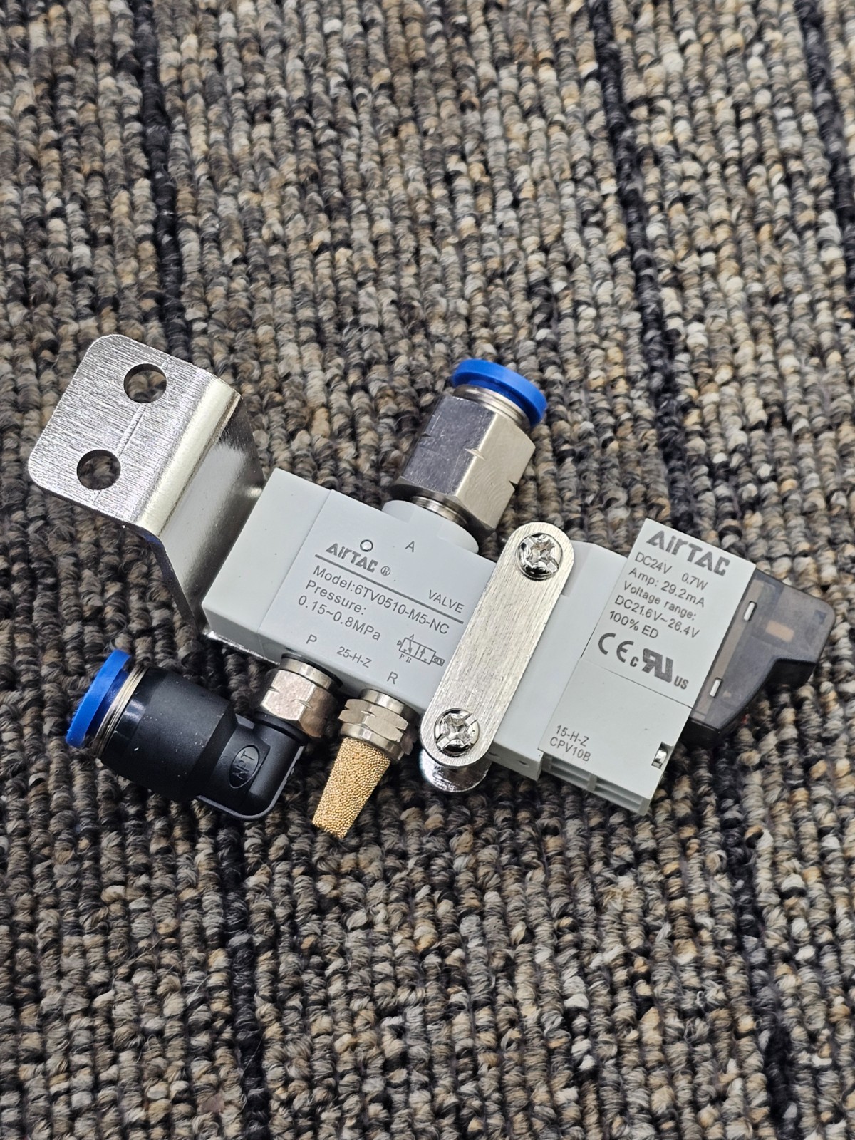 AIRTAC 6TV0510-M5-NC: 3-Way 2-Position Solenoid Valve 6TV Series 0.15-0.8 MPa