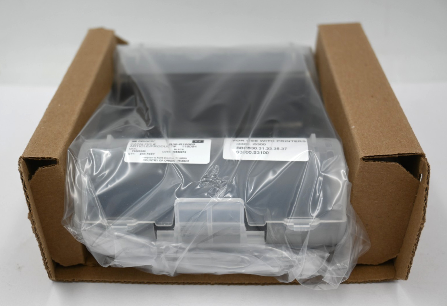BRADY B30-R10000 LABEL PRINTER RIBBON BLACK(NOIR) 118084 110.0MMX61.0M
