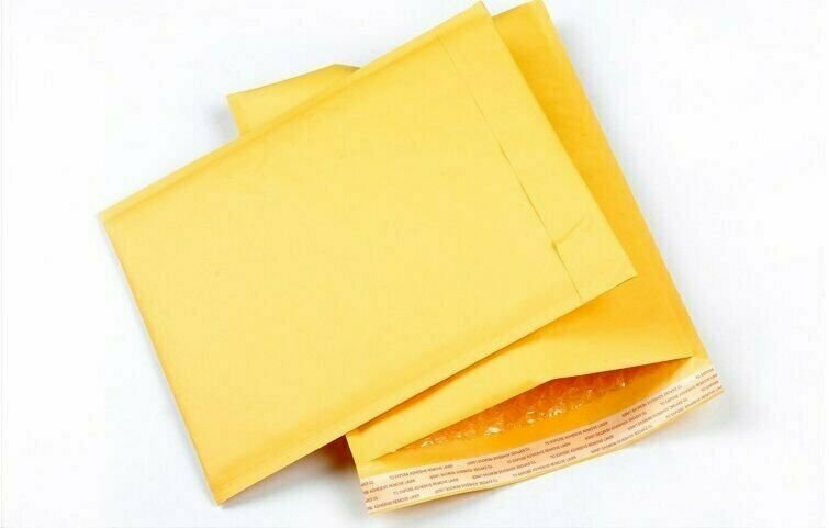 500 #000 4×8 Kraft Bubble Envelopes Padded Shipping Mailers 4″x8″