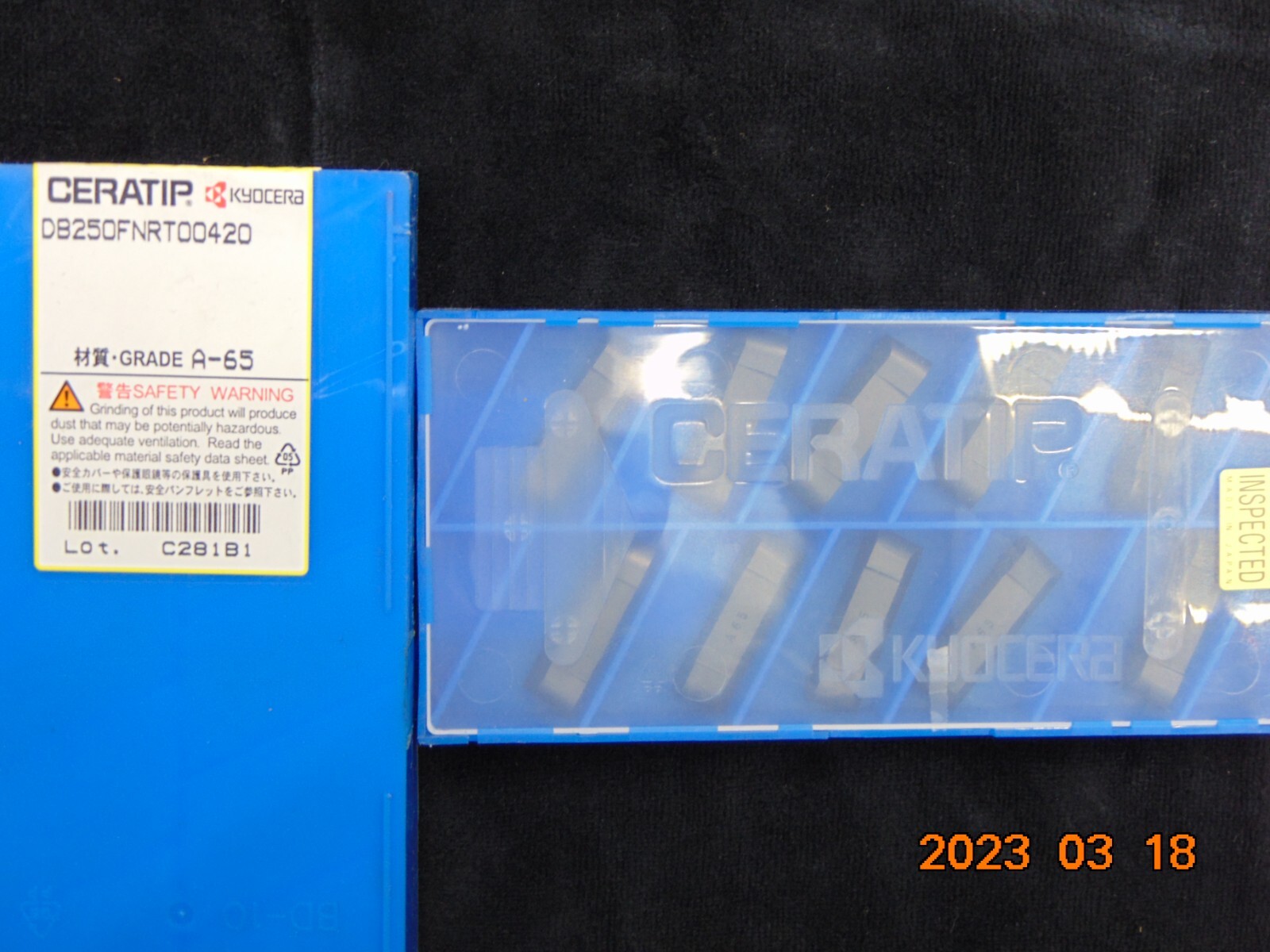 10 Pcs Kyocera DB250FNRT00420 A65Grade Uncoated Ceramic Indexable Groove Insert