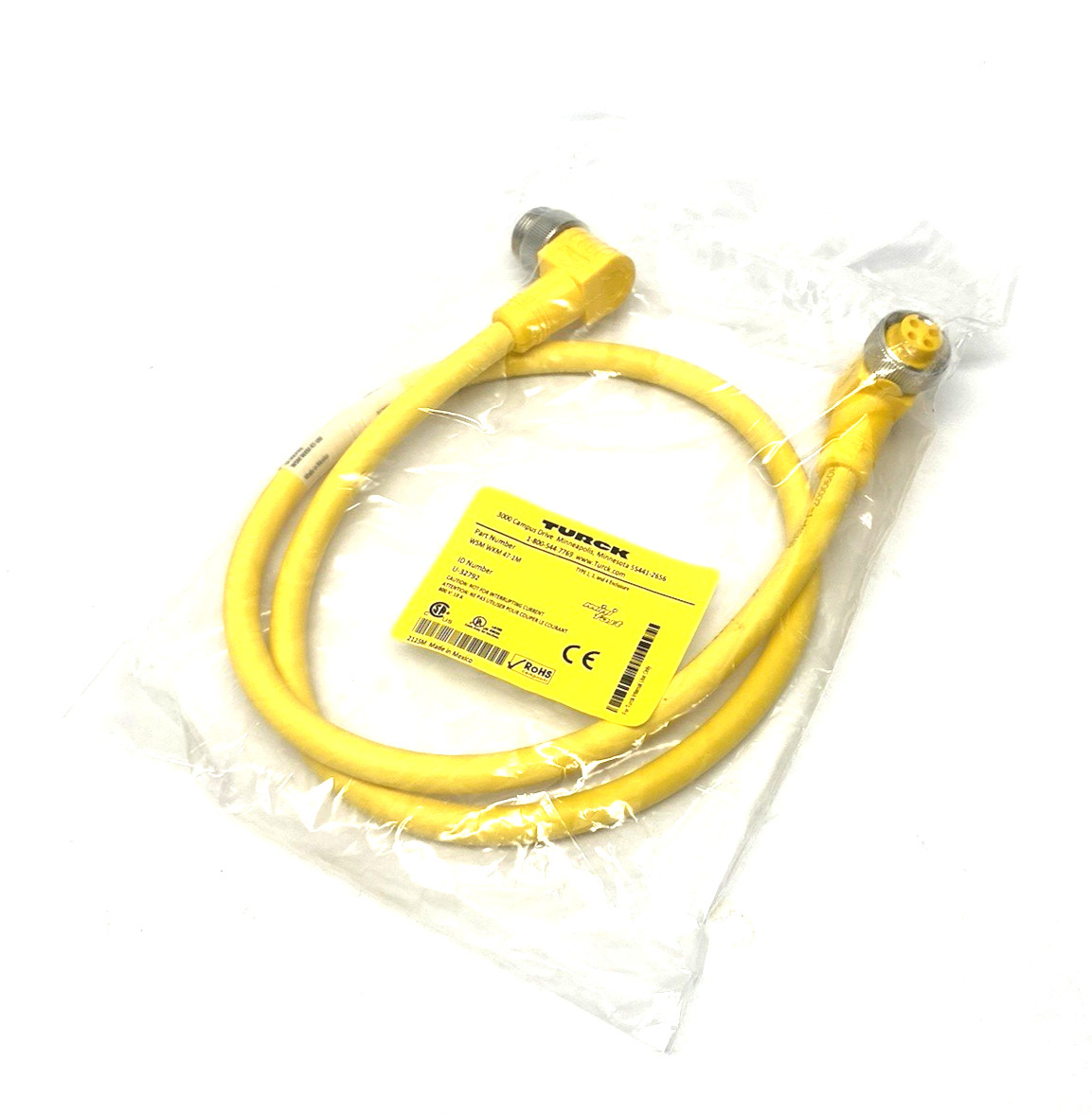 Turck WSM WKM 47-1M Minifast Double Ended Power Cable U-32792