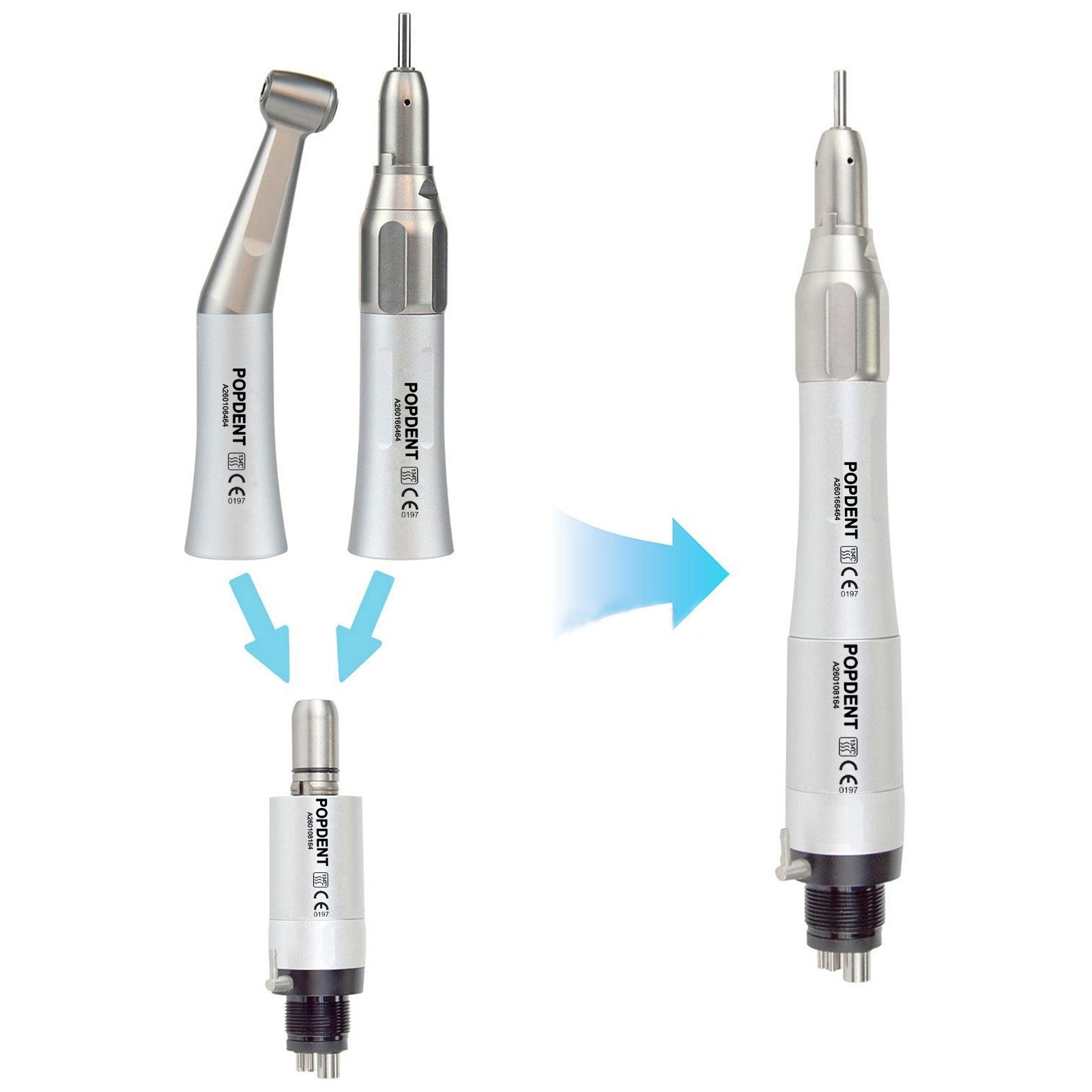 POPDENT Dental E-generator LED High Speed/Low Speed Handpiece Kit 2Hole/4Hole