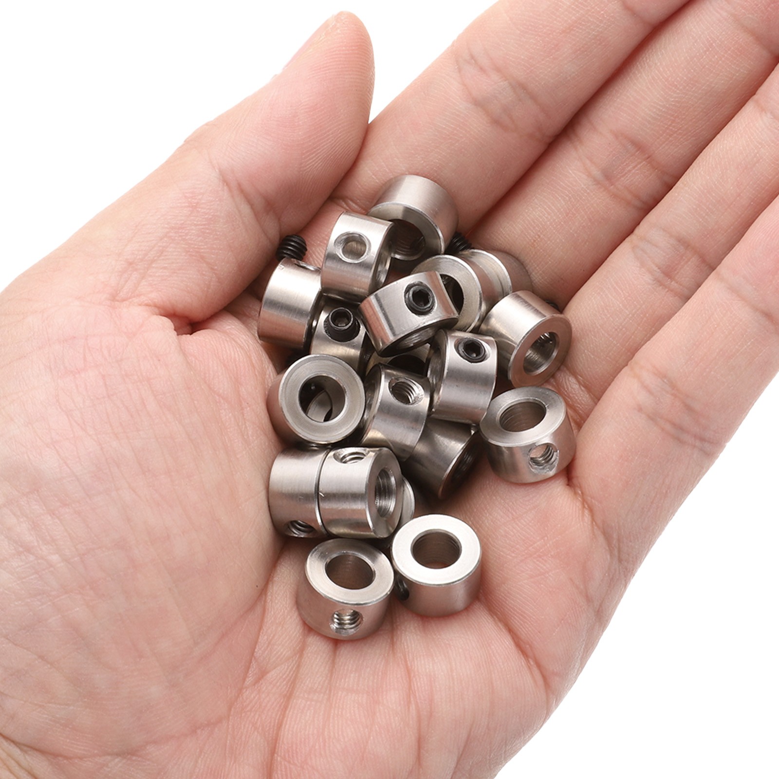 20pcs Set Screw Collars 6mm Bore Shaft Collars, 12mm OD, Stainless Steel