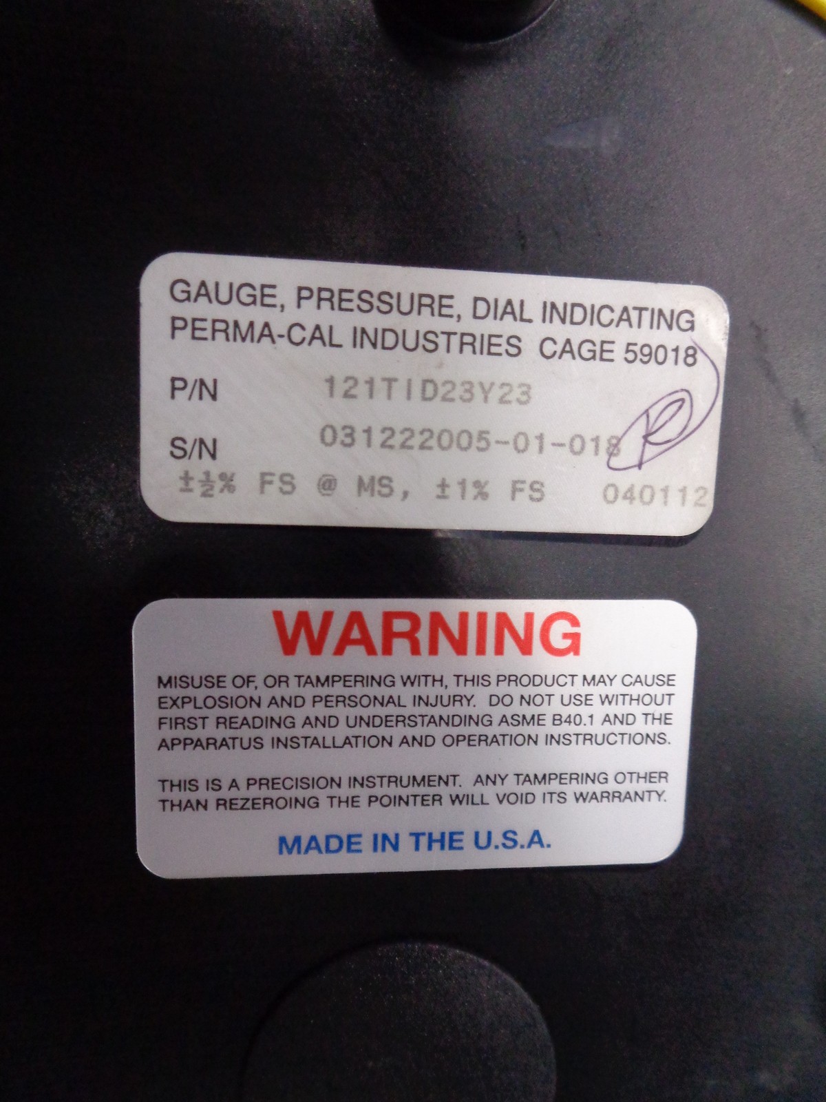PERMA-CAL 121TID23Y23 GAUGE 0-160PSI NSNP