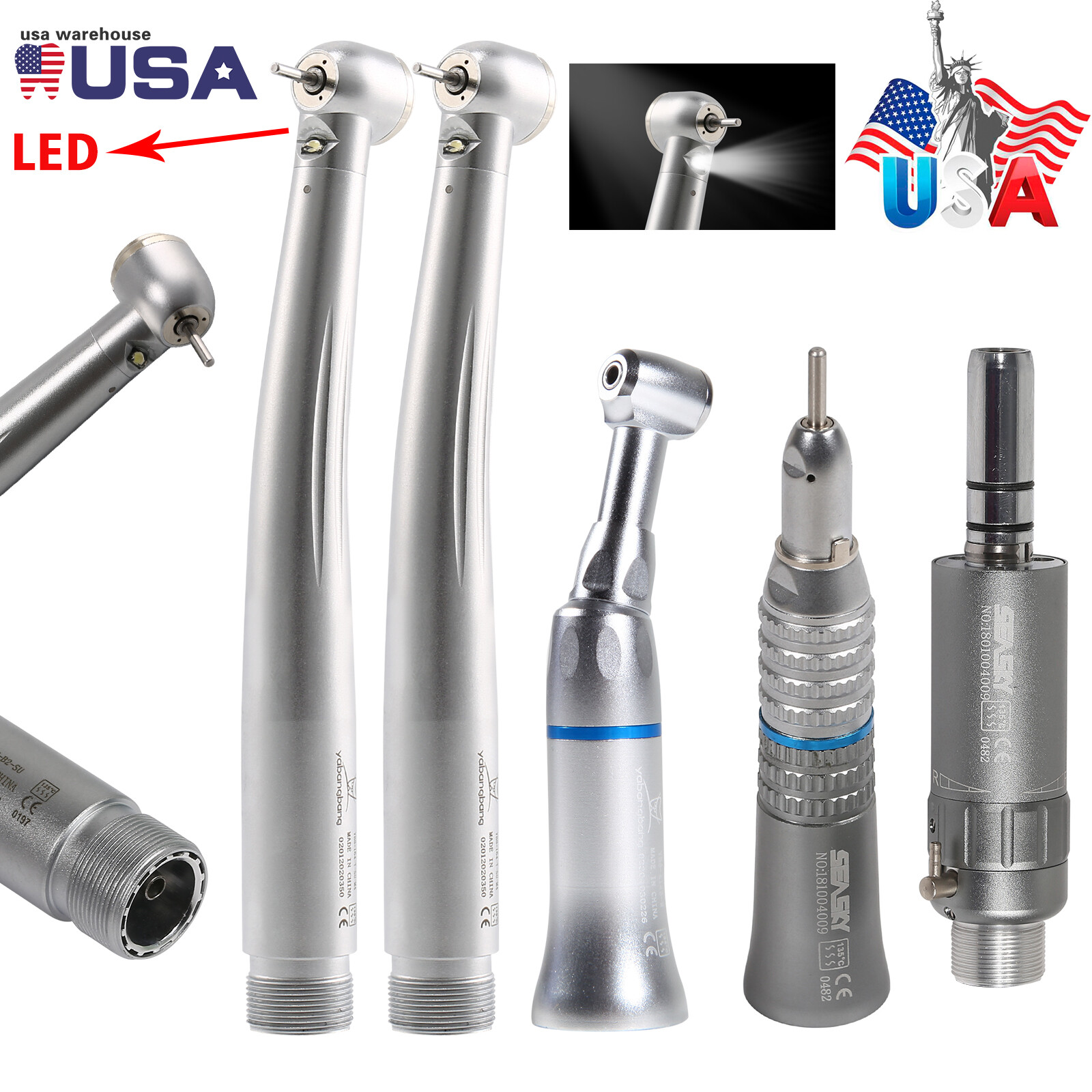 NSK Pana Max Style Dental LED High Low Speed Handpiece 2 Hole Air Turbine kit