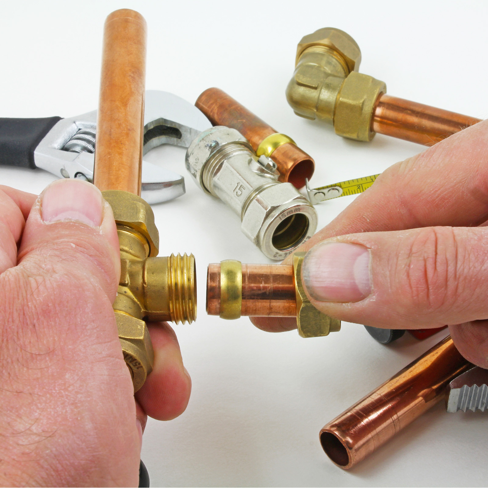 20 Pcs Brass Compression Sleeves Ferrules for 1/4″ OD Hose Tube
